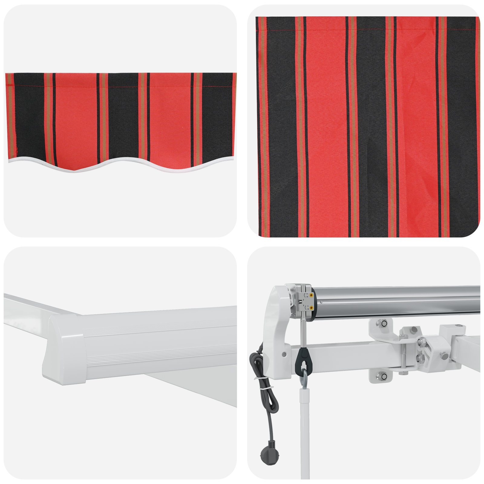 Automatisk Uttrekkbar Markise Oransje og brun 400x300 cm