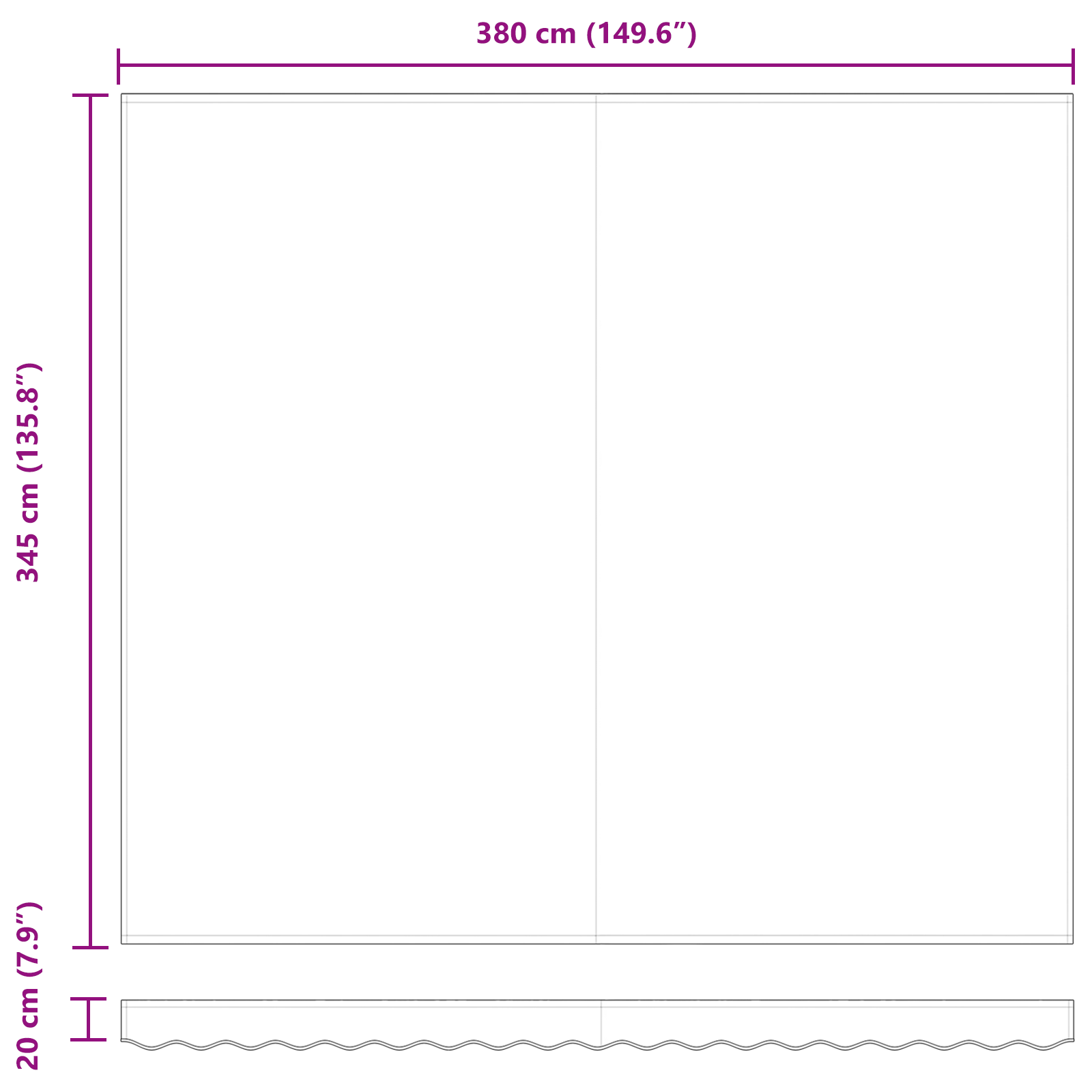 Automatisk Utrullbar Markise Gul og Oransje 400x350 cm