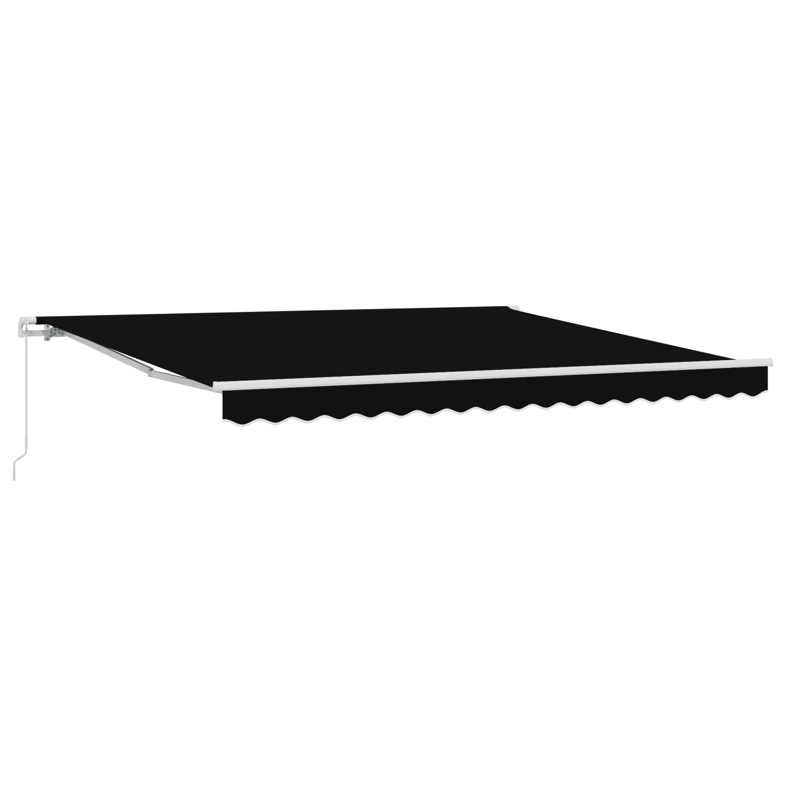Manuell Uttrekkbar Markise Svart 400x350 cm