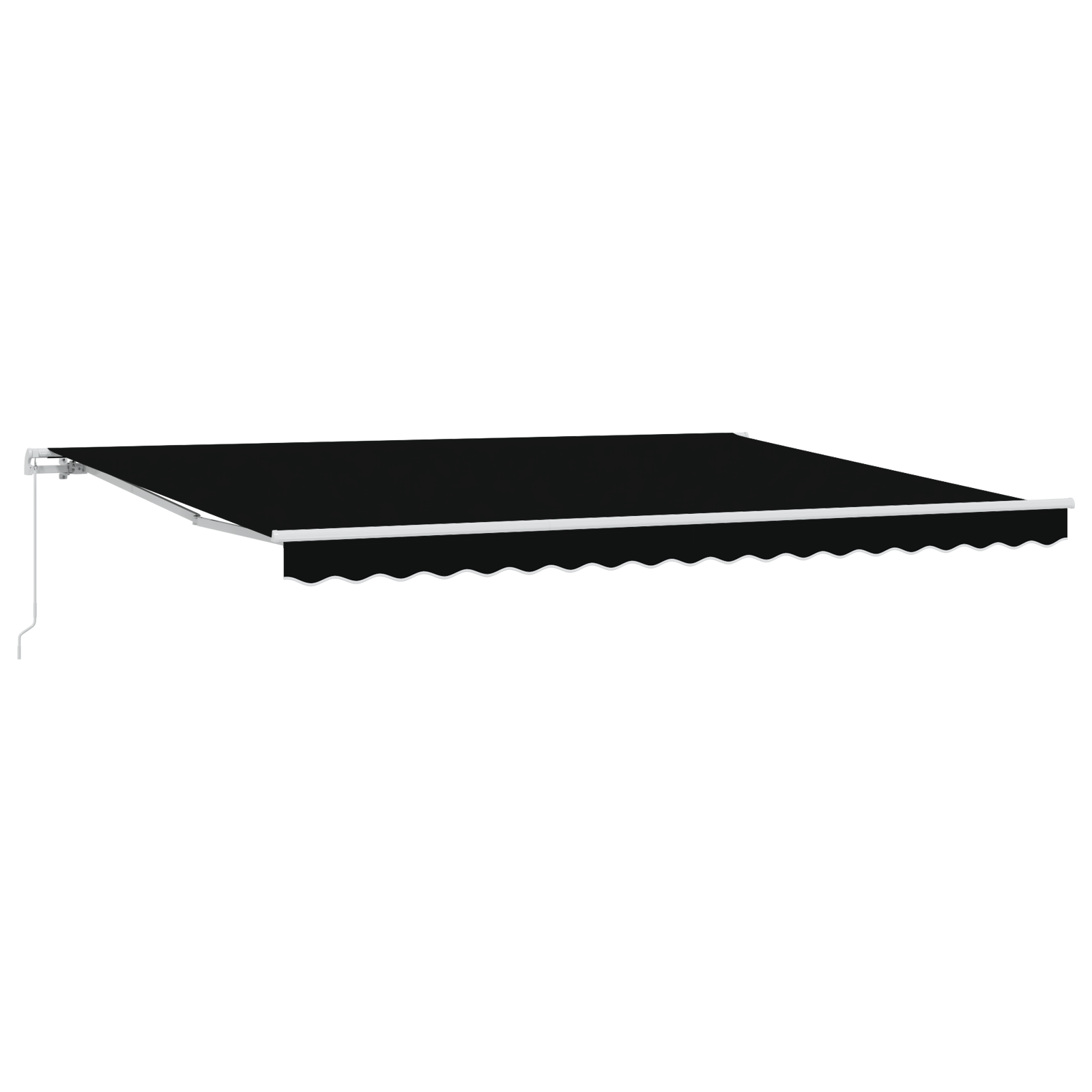 Manuell Uttrekkbar Markise Svart 450x300 cm