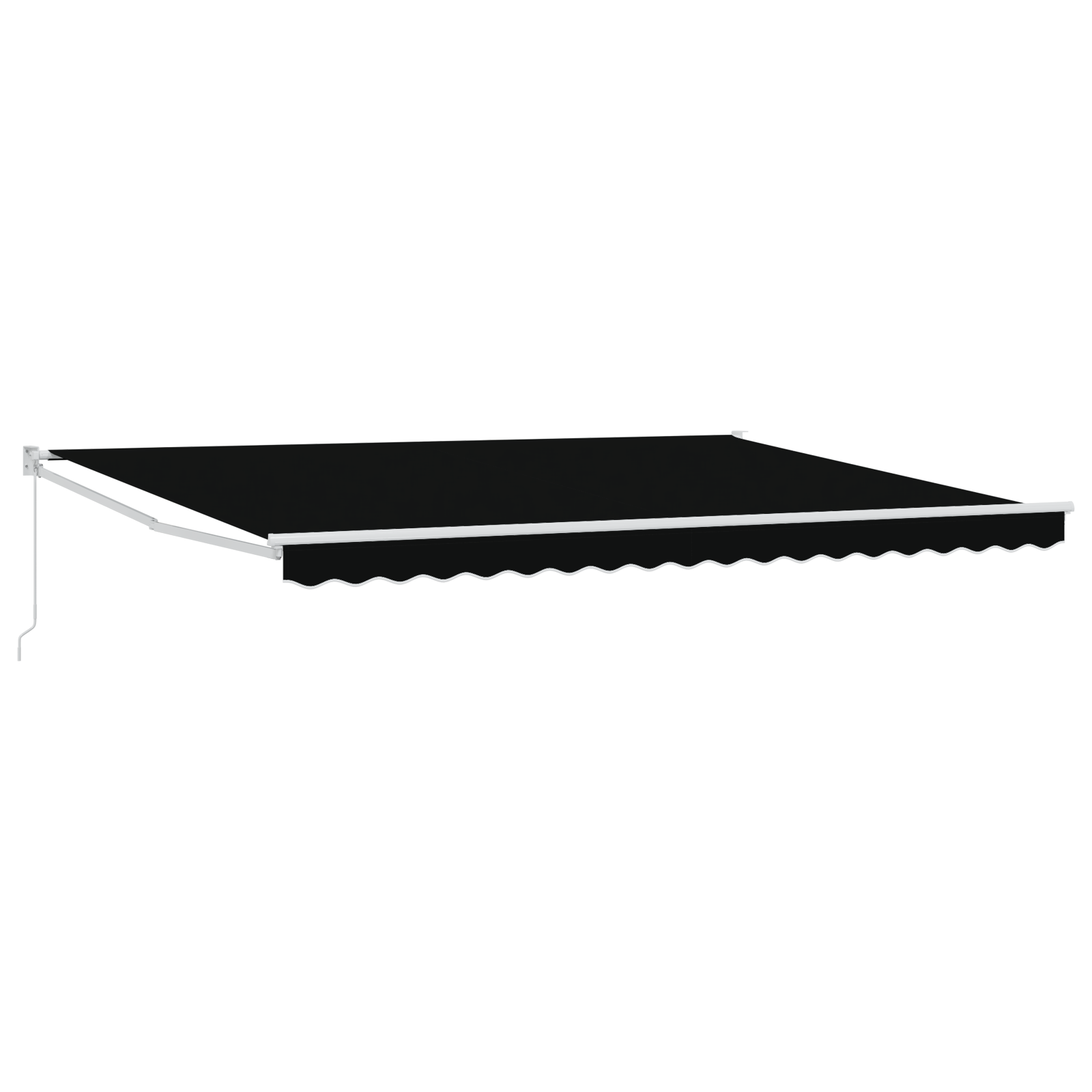 Manuell Uttrekkbar Markise Svart 450x300 cm