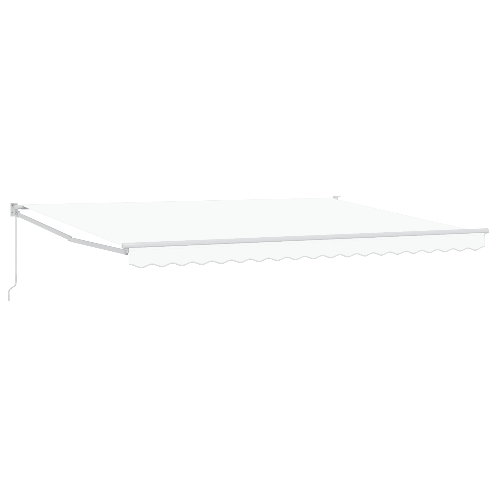 Manuell Uttrekkbar Markise Hvit 450x300 cm