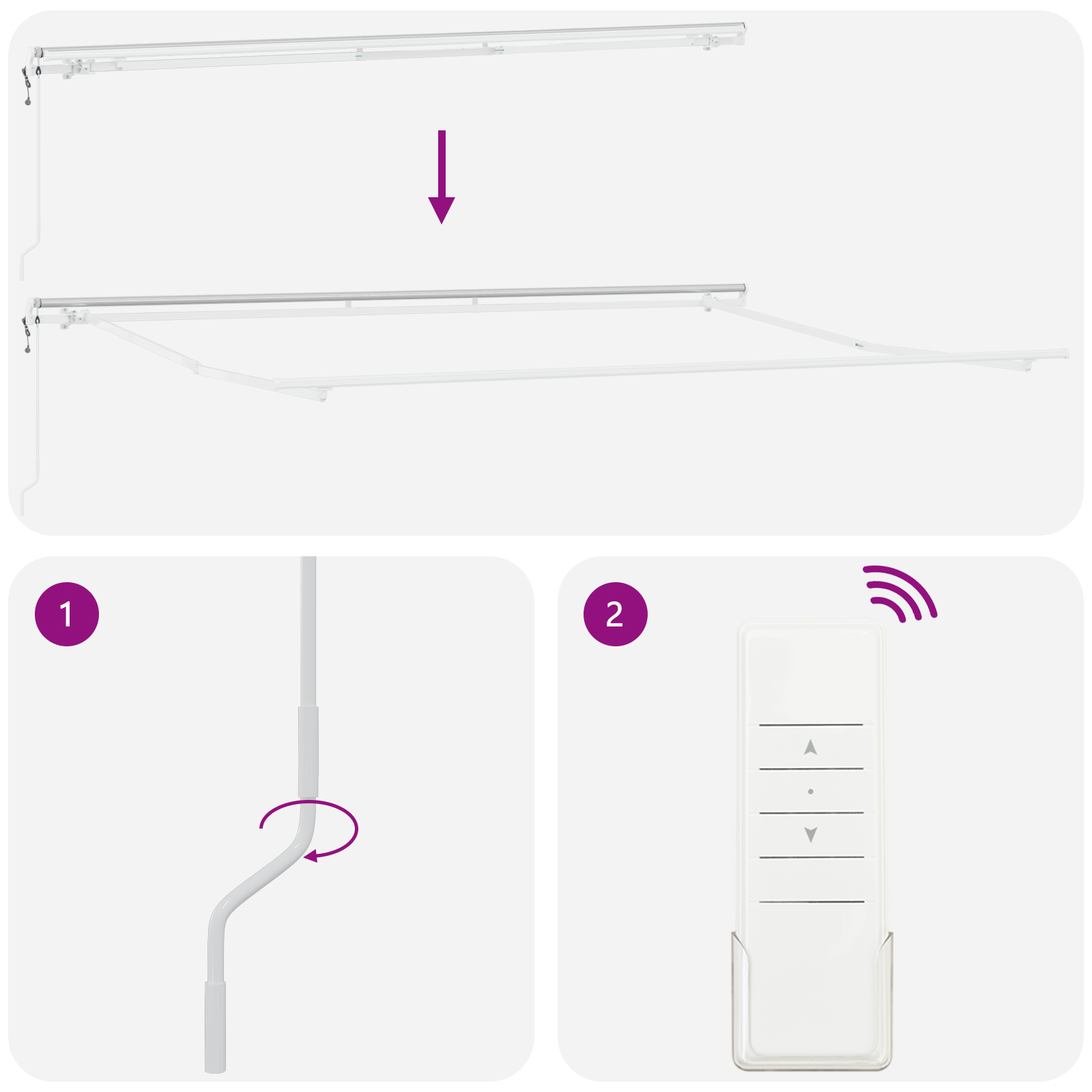 Automatisk Uttrekkbar Markise Rød og Hvit Stripe 450x350 cm