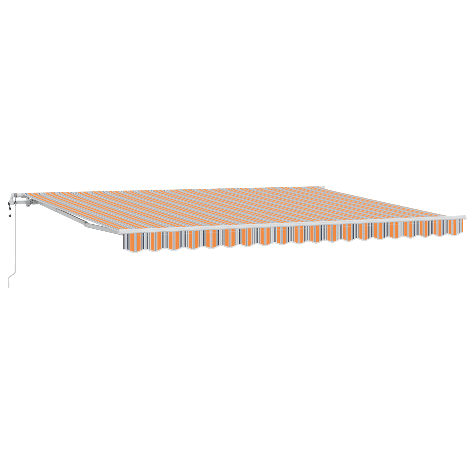 Automatisk Uttrekkbar Markise Flerfarget Stripe 450x350 cm