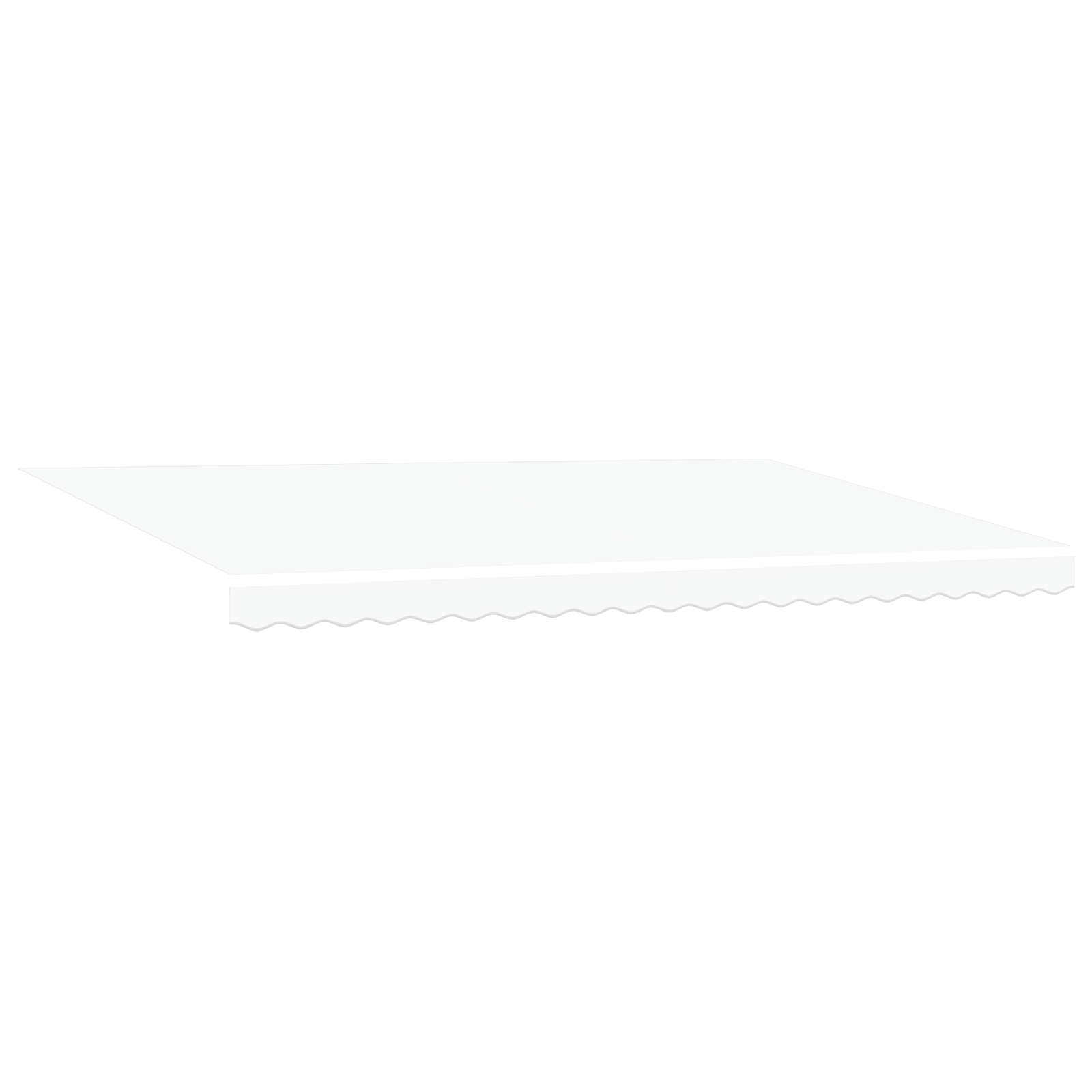 Manuell Uttrekkbar Markise med LED Hvit 500x300 cm