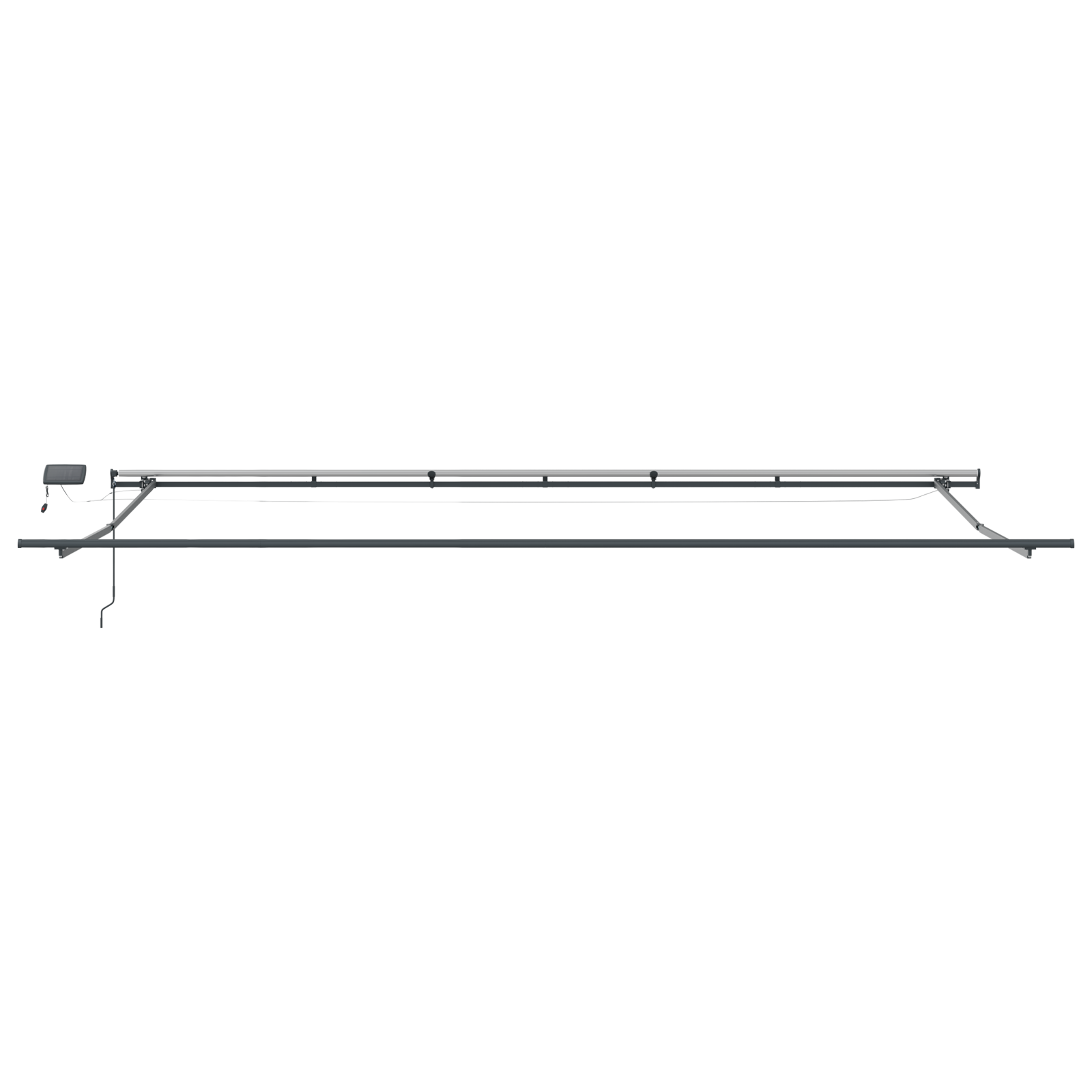 manuell uttrekkbar markise med LED flerfarget stripe 600x300 cm