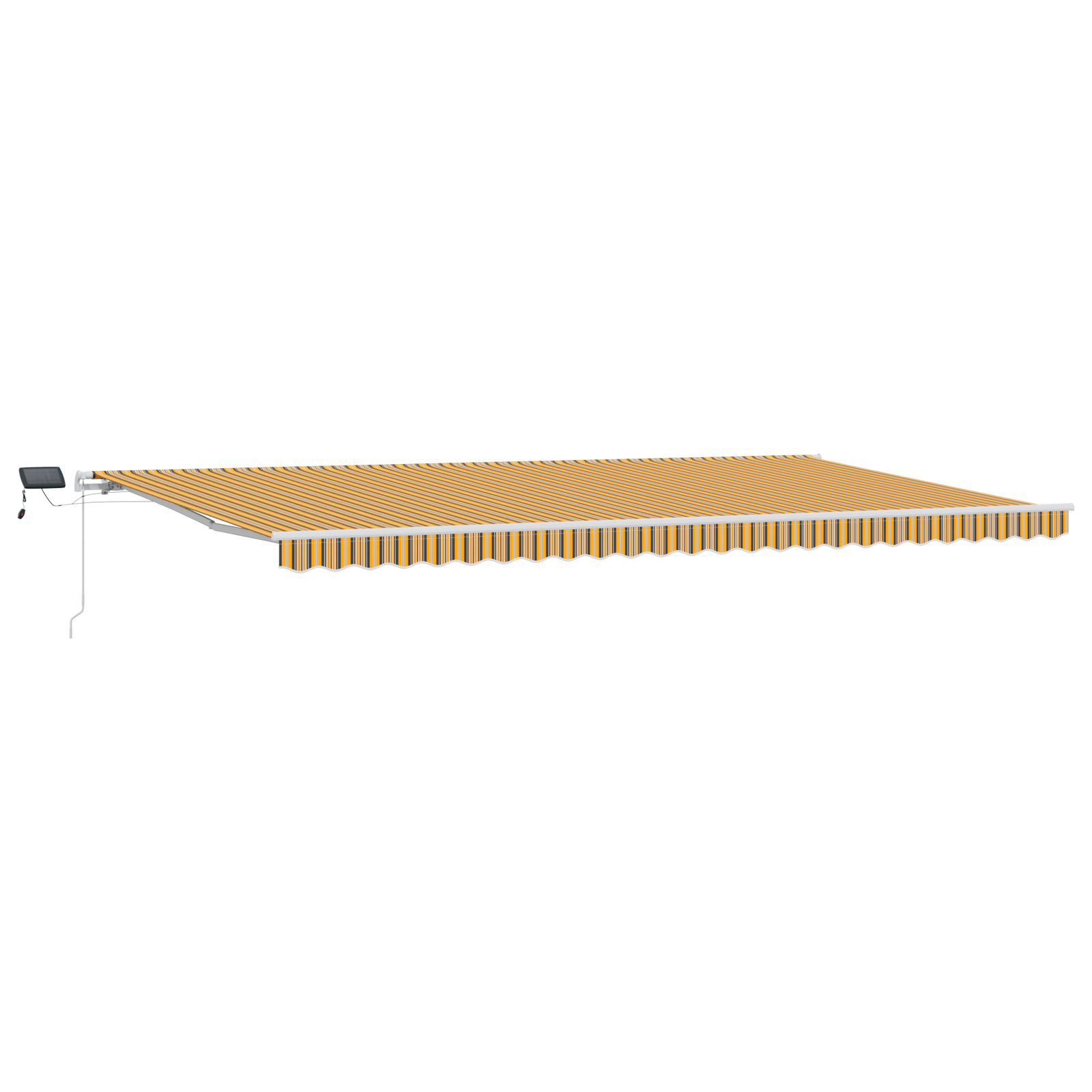 Uttrekkbar Markise with Gul, Grå, Hvit 600 × 350 cm Flerfarget