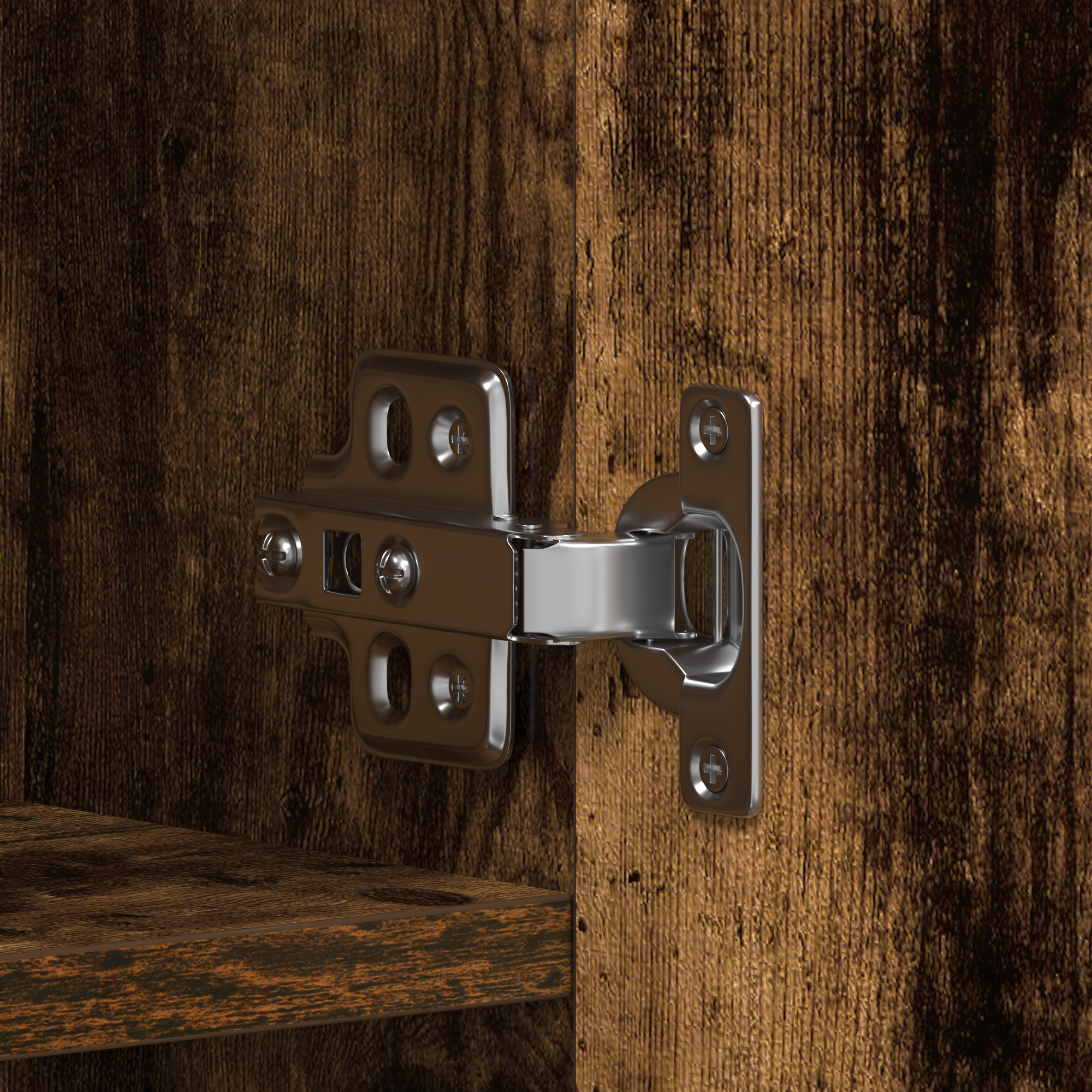 Skohylle Røkt Eik 80x35,5x180 cm Konstruert Tre