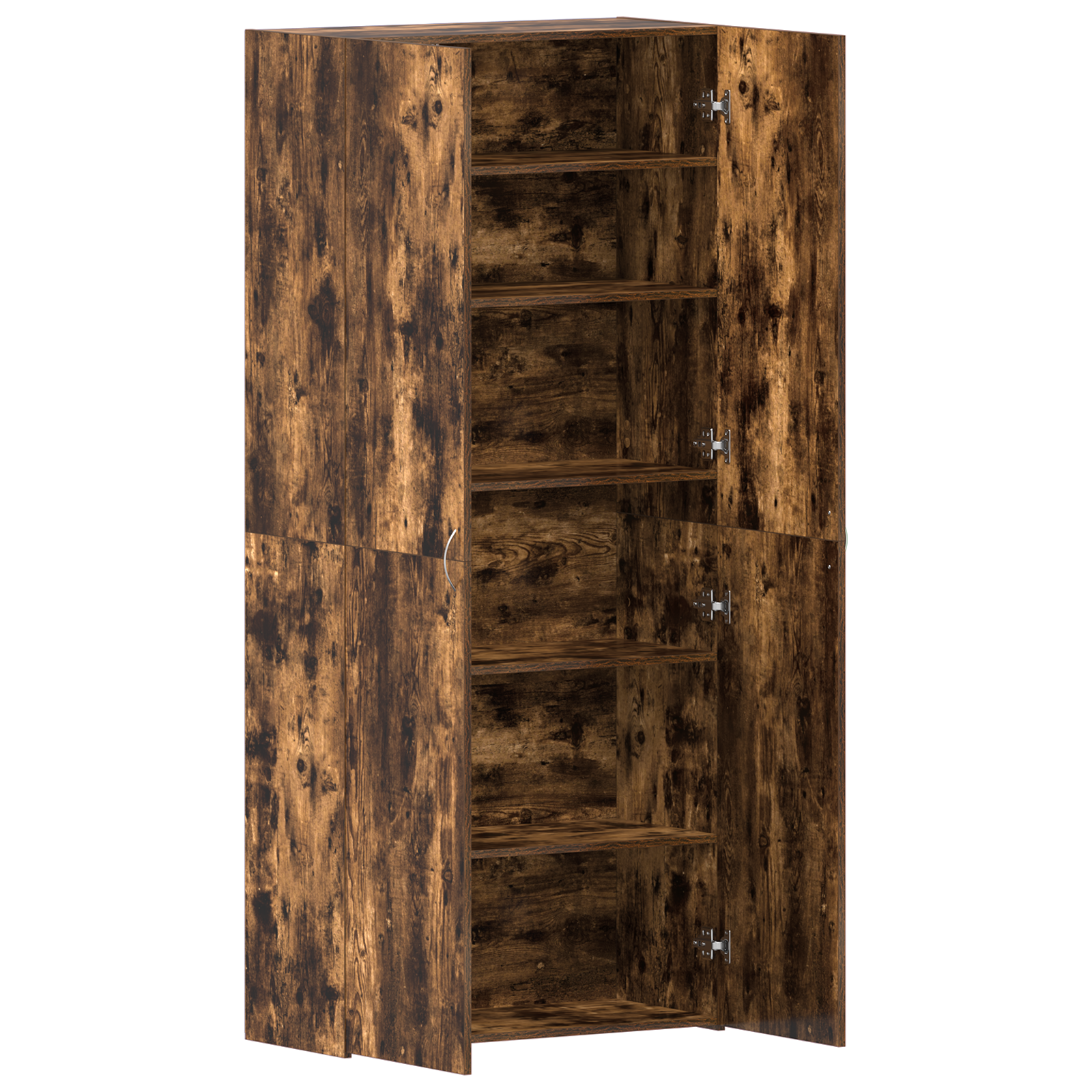 Skohylle Røkt Eik 80x35,5x180 cm Konstruert Tre