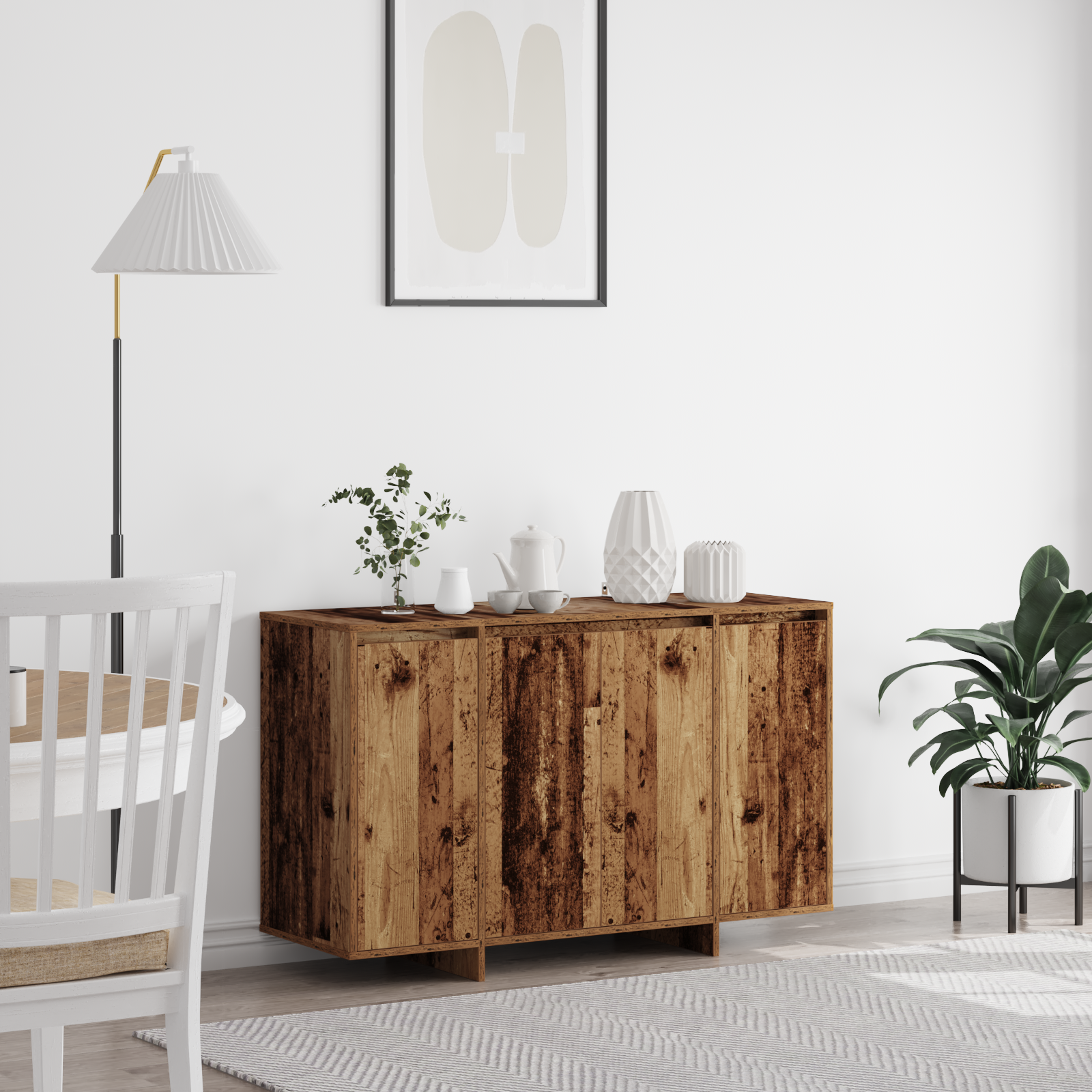 Brun kommode Gjenvunnet tre 120 x 41 x 75 cm Kommode Rektangulær