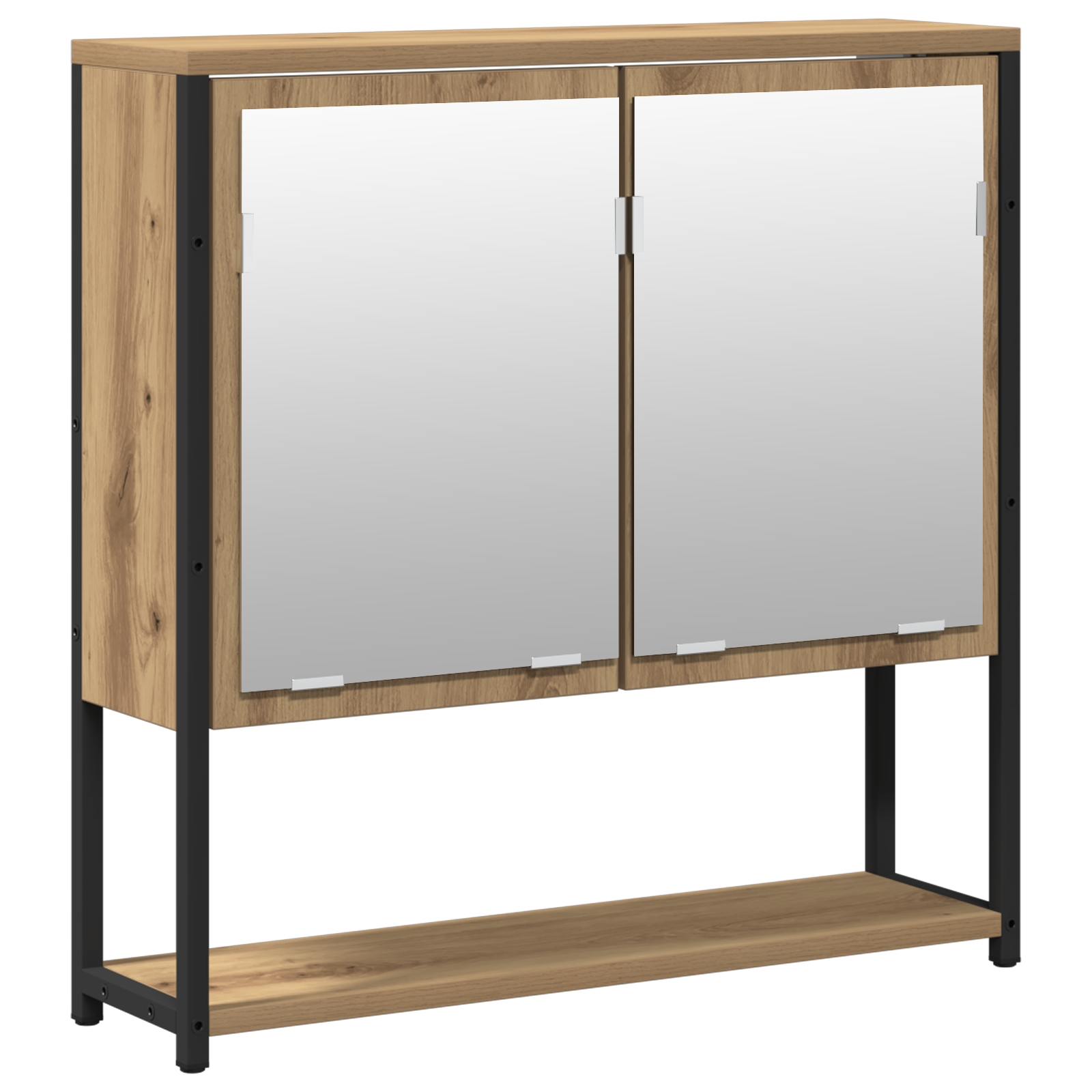 2-delt baderomsmøbelsett i kunstnerisk eik konstruert tre