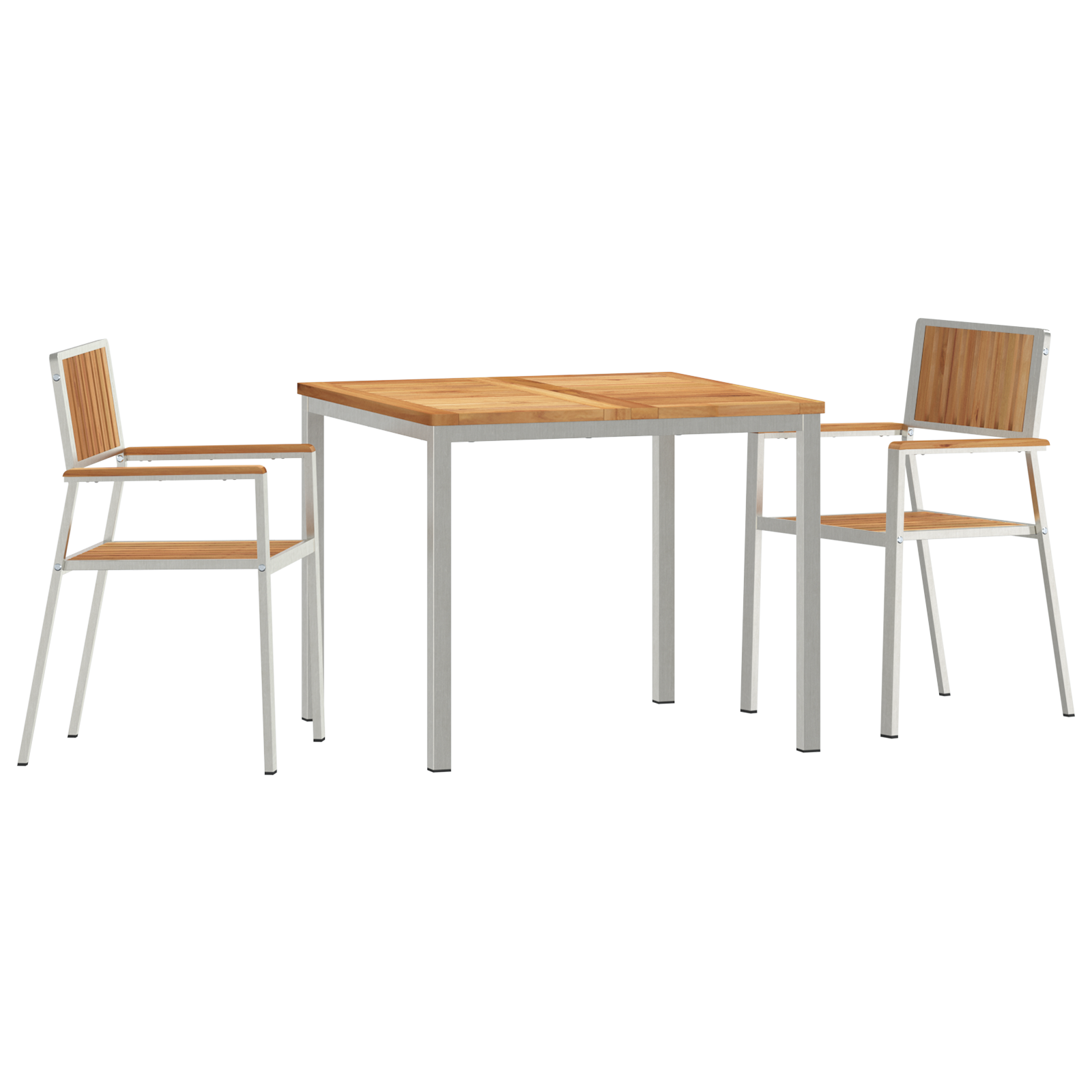 3-delt hage spisegruppe solid teaktre