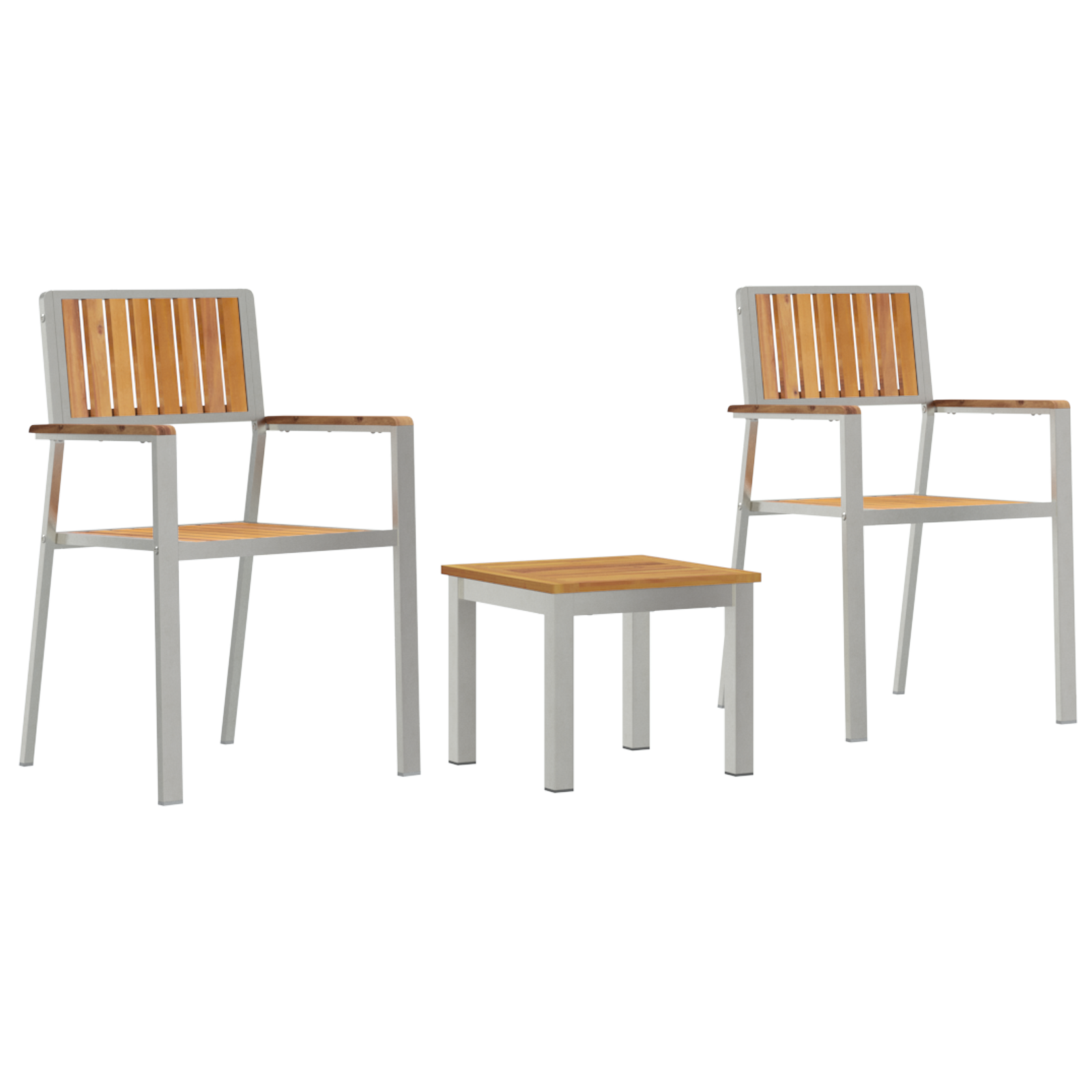 3 deler Hagemøbel sett Solid Tre Teak
