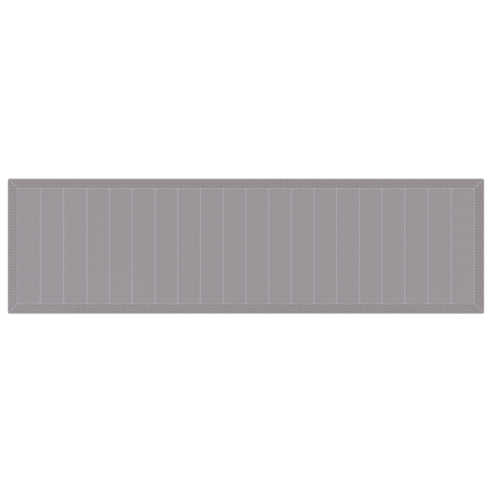 Hagebord Lysegrå 350x100x73 cm Poly Rattan