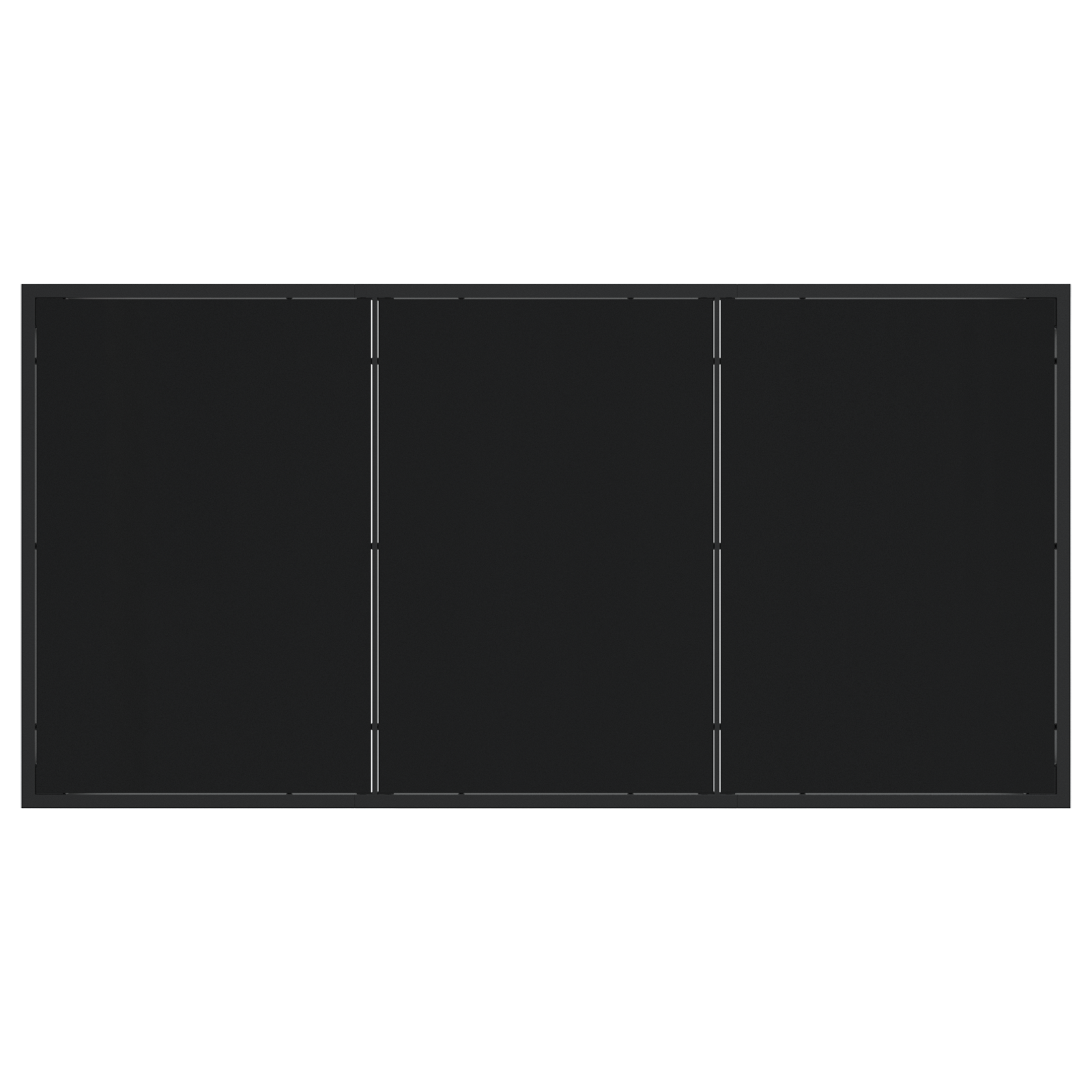 5 Delt Hagebord Svart Textilene og Stål