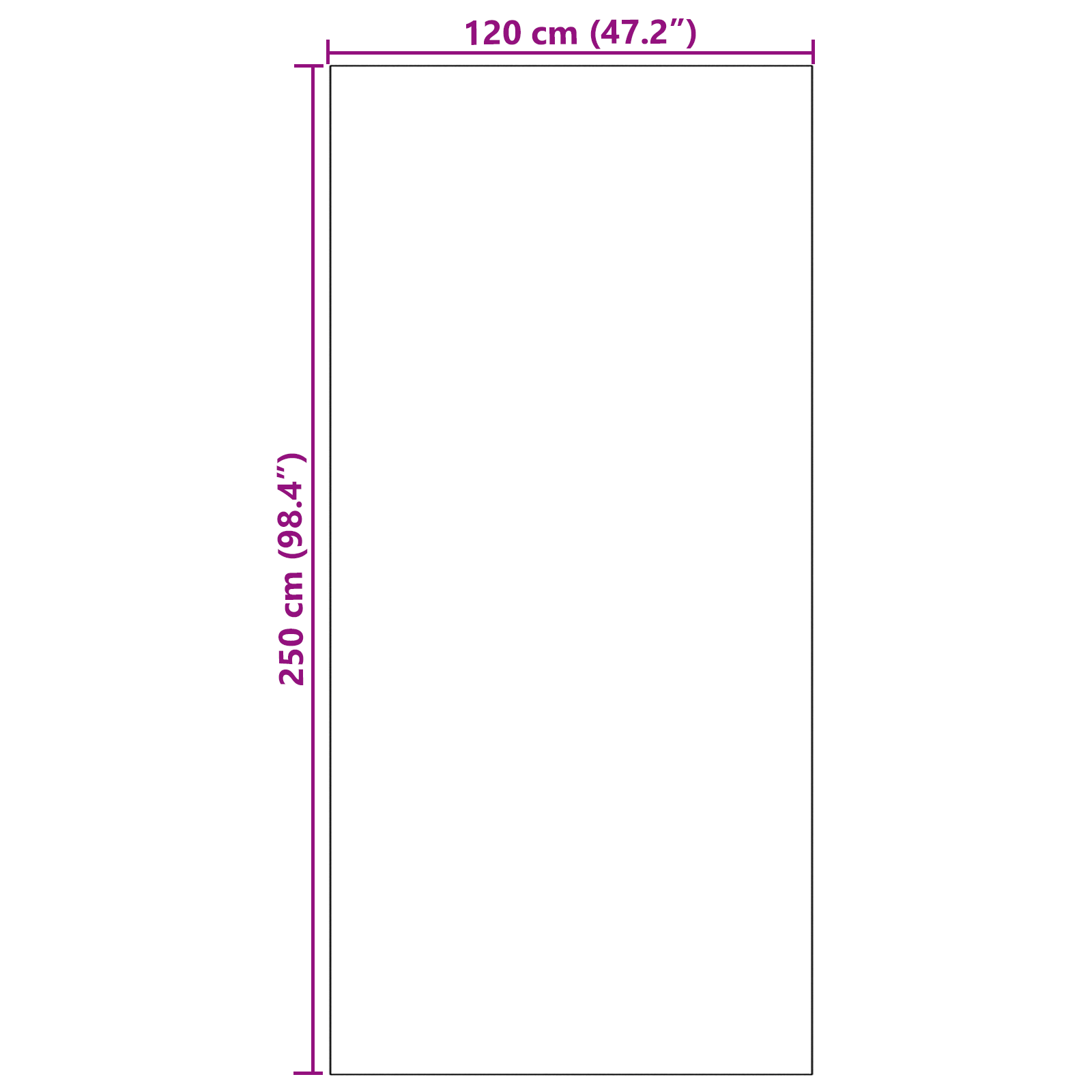 Dørmatte Vaskbar Cyan 120x250 cm