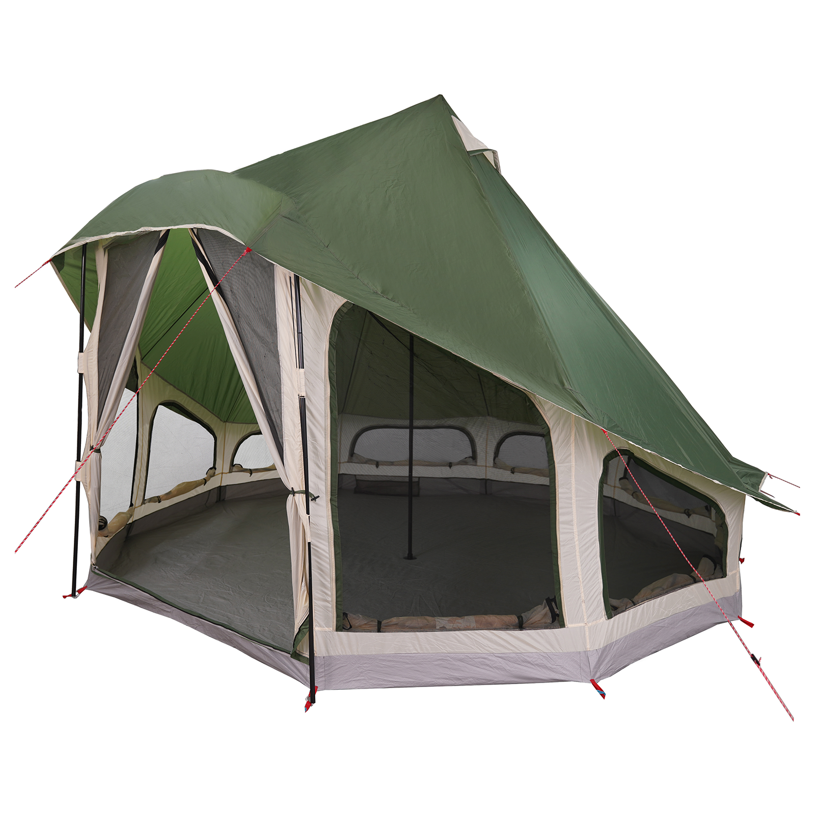 Familie Telt Tipi Grønn 6-Person Vanntett