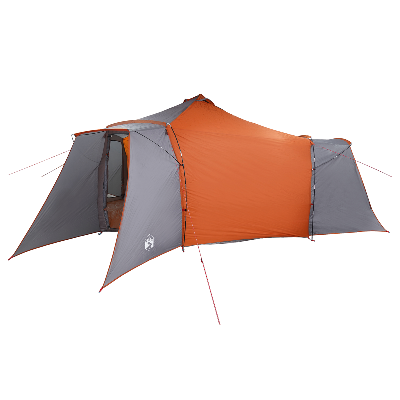 Telt med tak med luftventil Grå og Oransje 492 x 492 x 275 cm Polyester