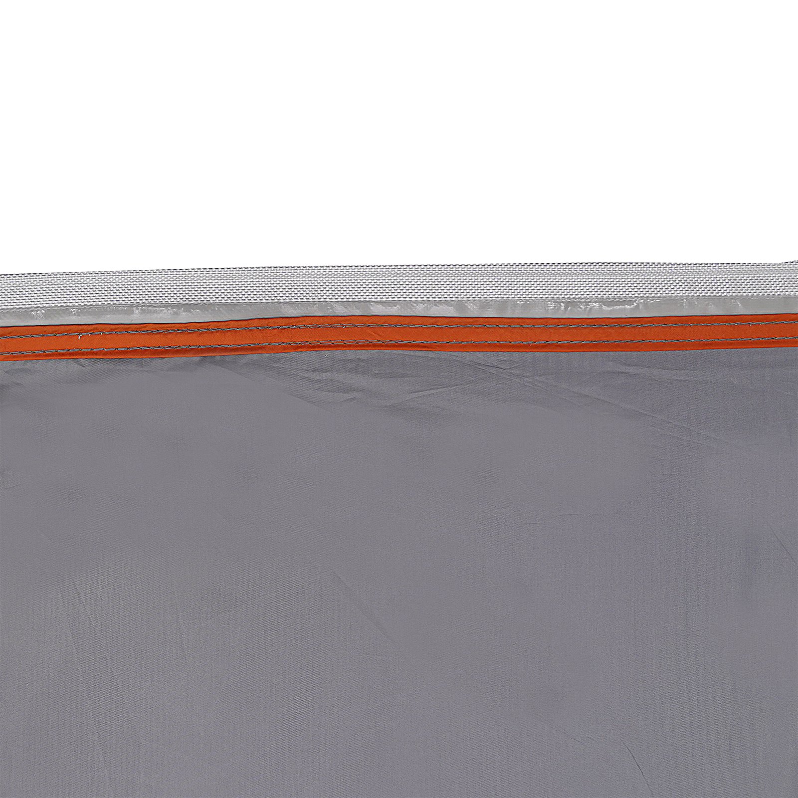 Caravanmarkise i grå og oransje - 350 x 240 cm, vanntett.