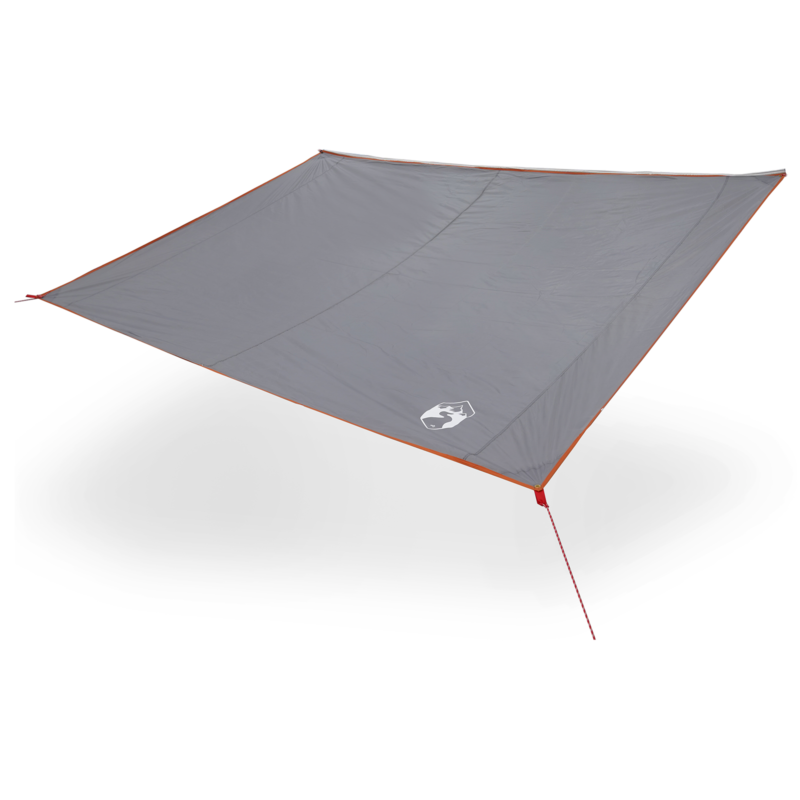 Caravanmarkise i grå og oransje - 350 x 240 cm, vanntett.