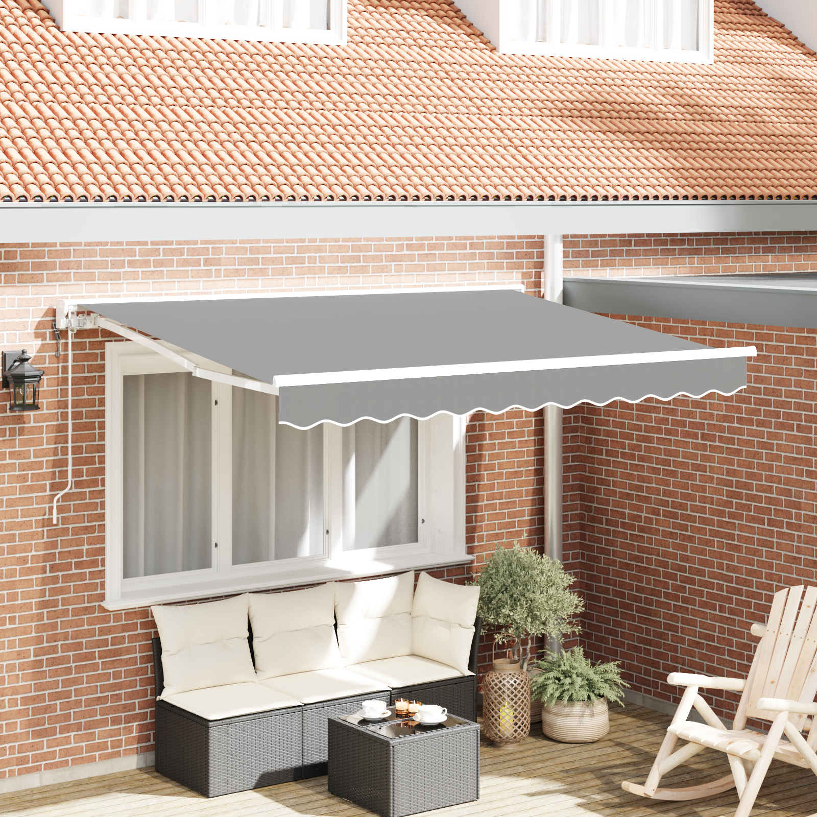 elektrisk markisedukramme Utrekkbar 3x2 cm Metall