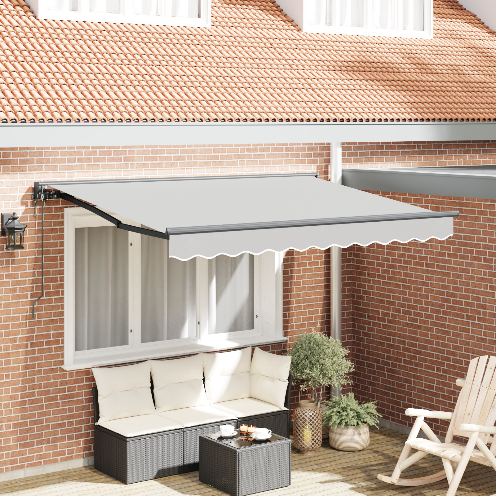 elektrisk markiseramme uttrekkbar 2.5x2 m metall