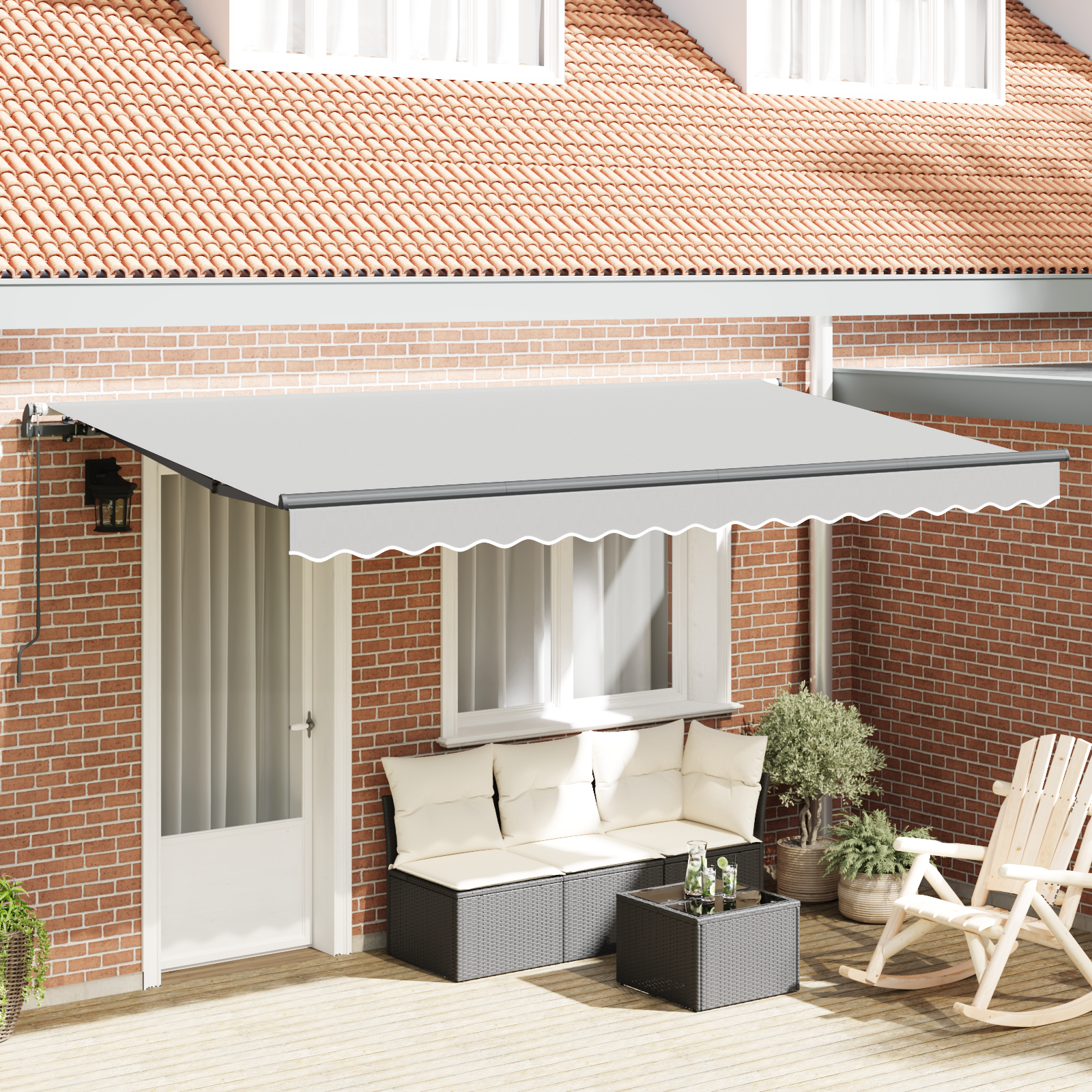 Elektrisk markiseramme uttrekkbar 4x2 cm metall