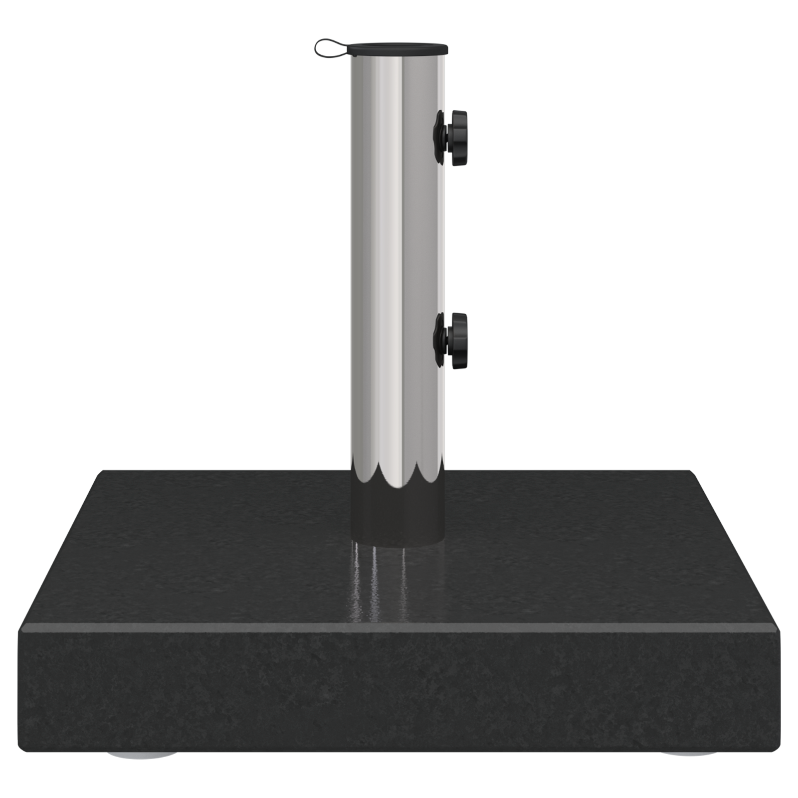 Parasollbase med hjul og håndtak Svart granitt 29 kg Firkantet