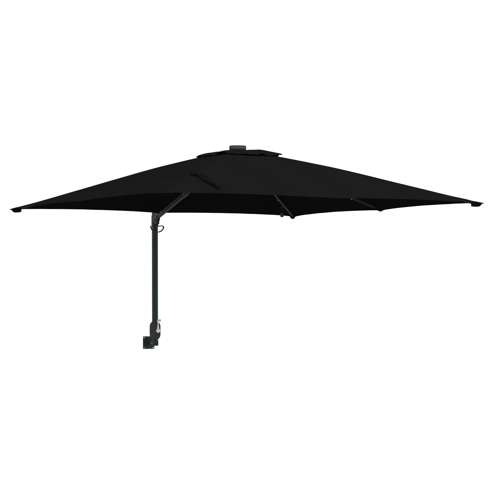 Hageparasol Svart 248.5 x 247.5 x 160 cm stoff