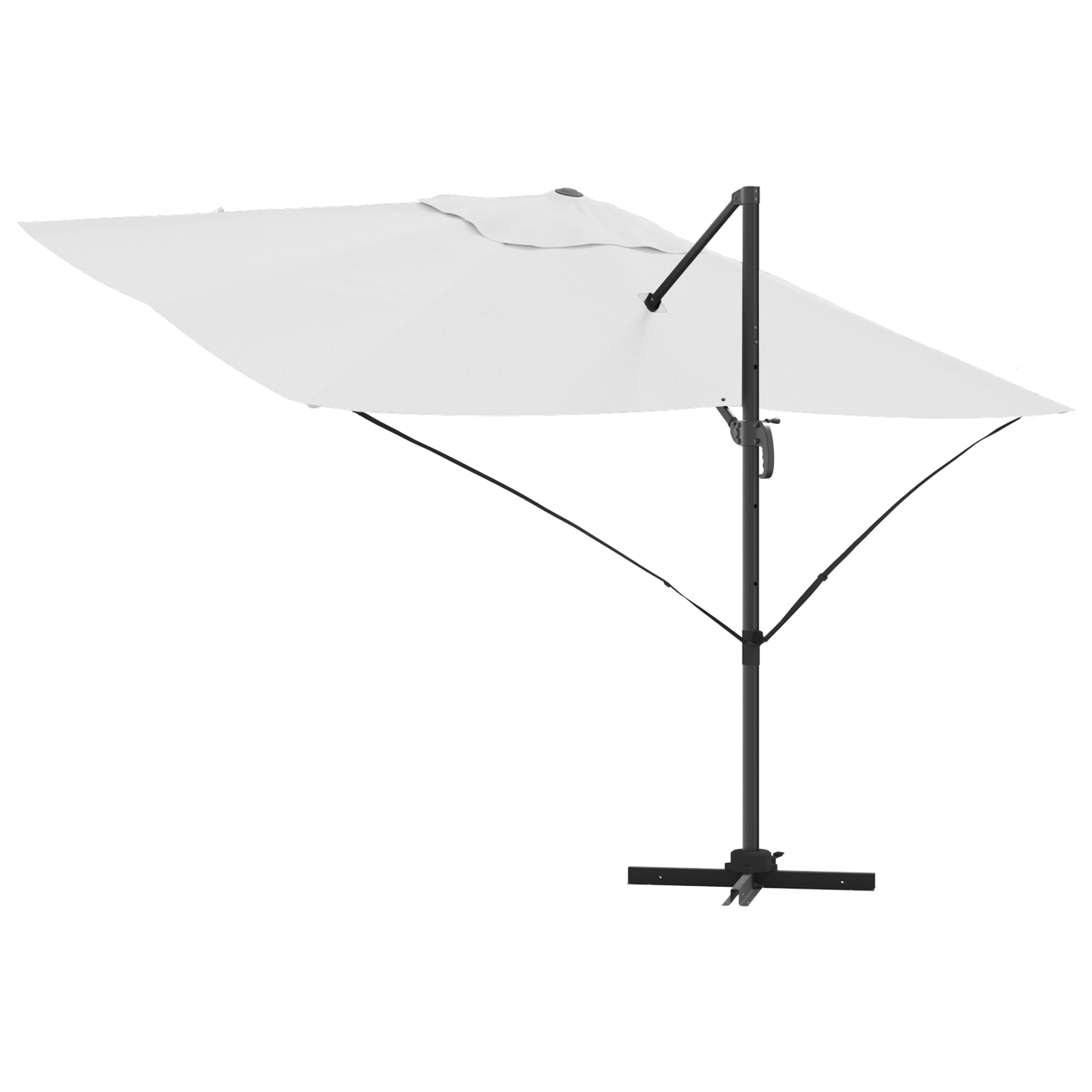 Cantilever-parasoll Sand Polyester Stor Justerbar