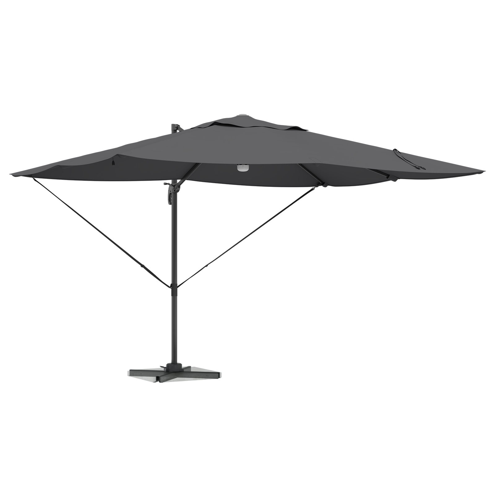 Cantilever Parasoll - Antrasitt Antrasitt Polyester Stor