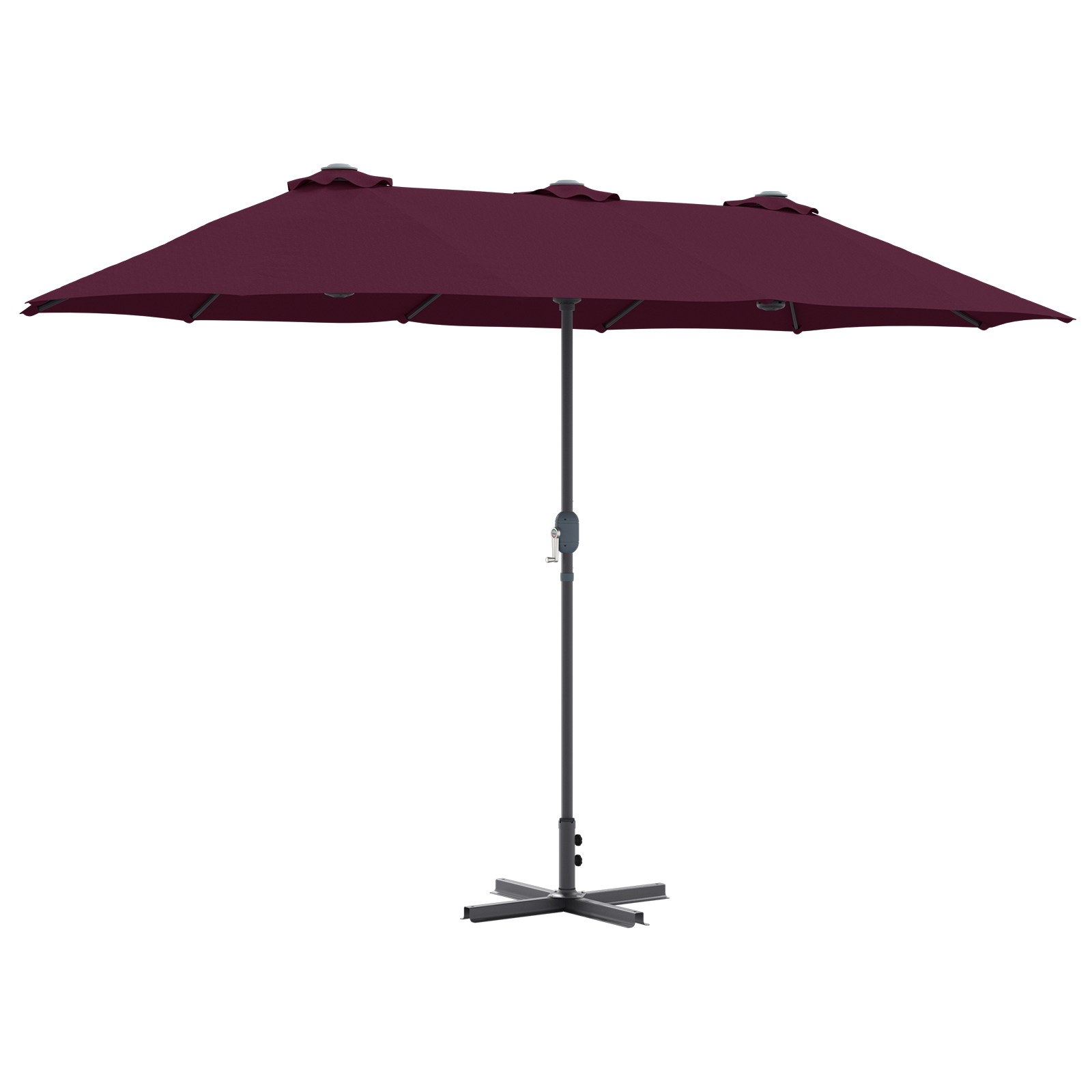 Hageparasol Vinrød 380 x 196 x 235 cm Pulverlakkert stål
