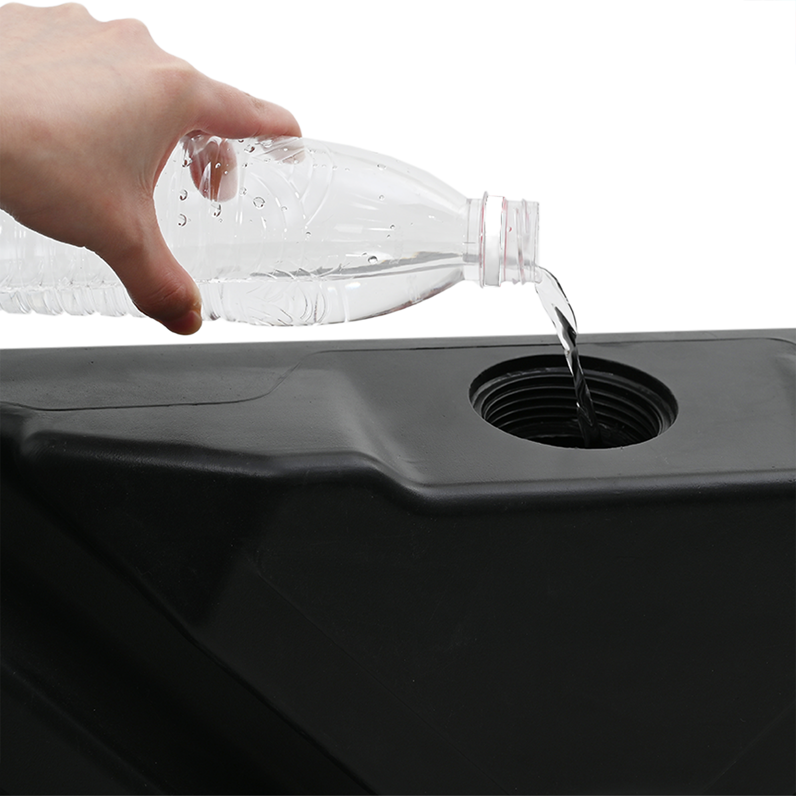 Cantilever parasollbase-sett 4 pcs Svart 98 x 98 x 13 cm Plast