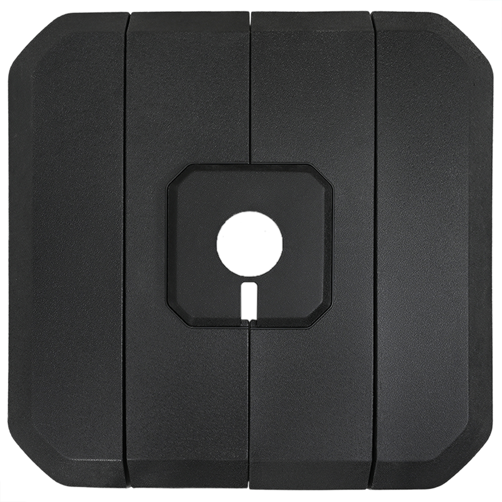 Cantilever parasollbase-sett 4 pcs Svart 98 x 98 x 13 cm Plast