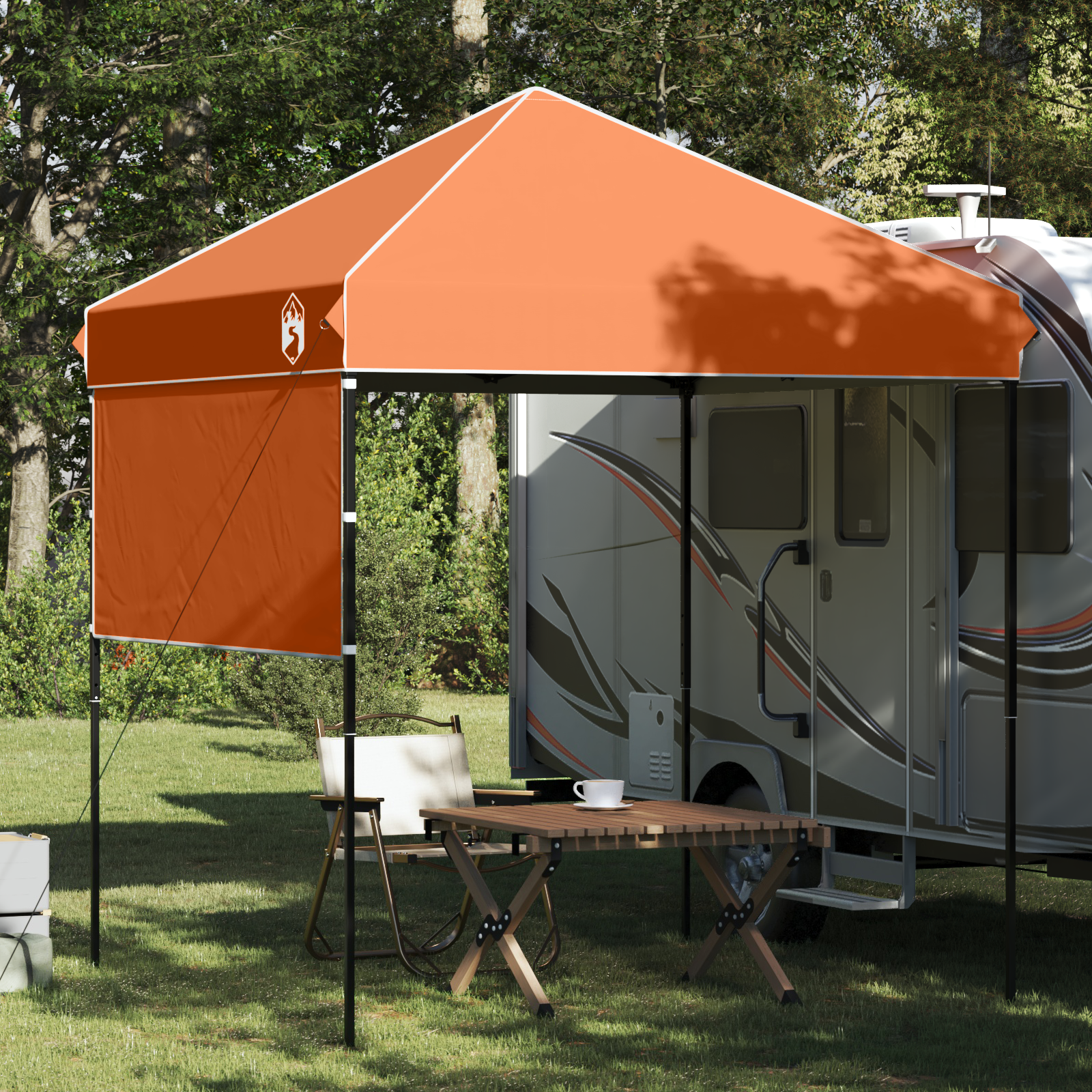 Canopy telt Oransje 200 x 200 cm Oxford-stoff