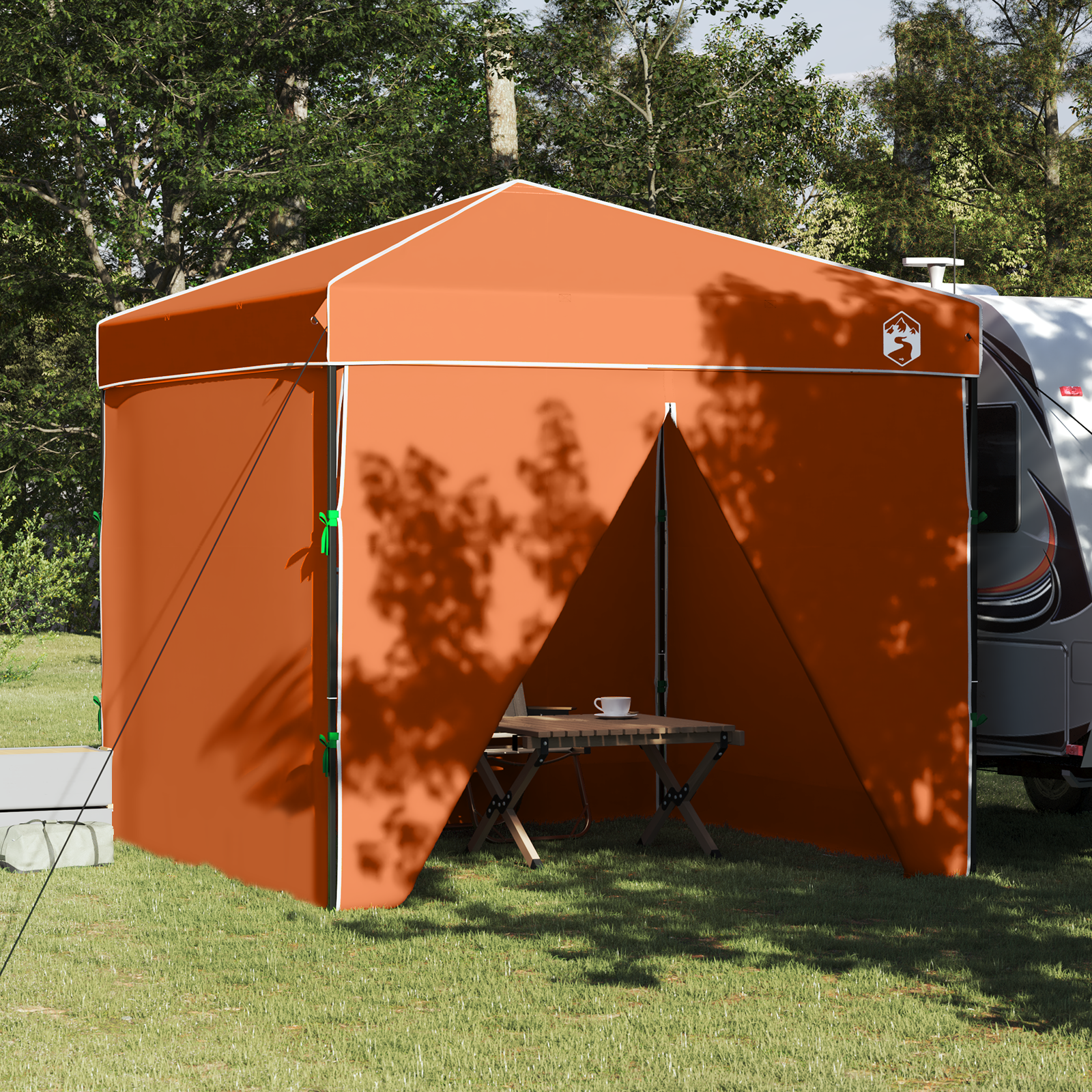 Canopy telt Oransje 250 x 250 x 227 / 236 / 245 cm Oxford-stoff
