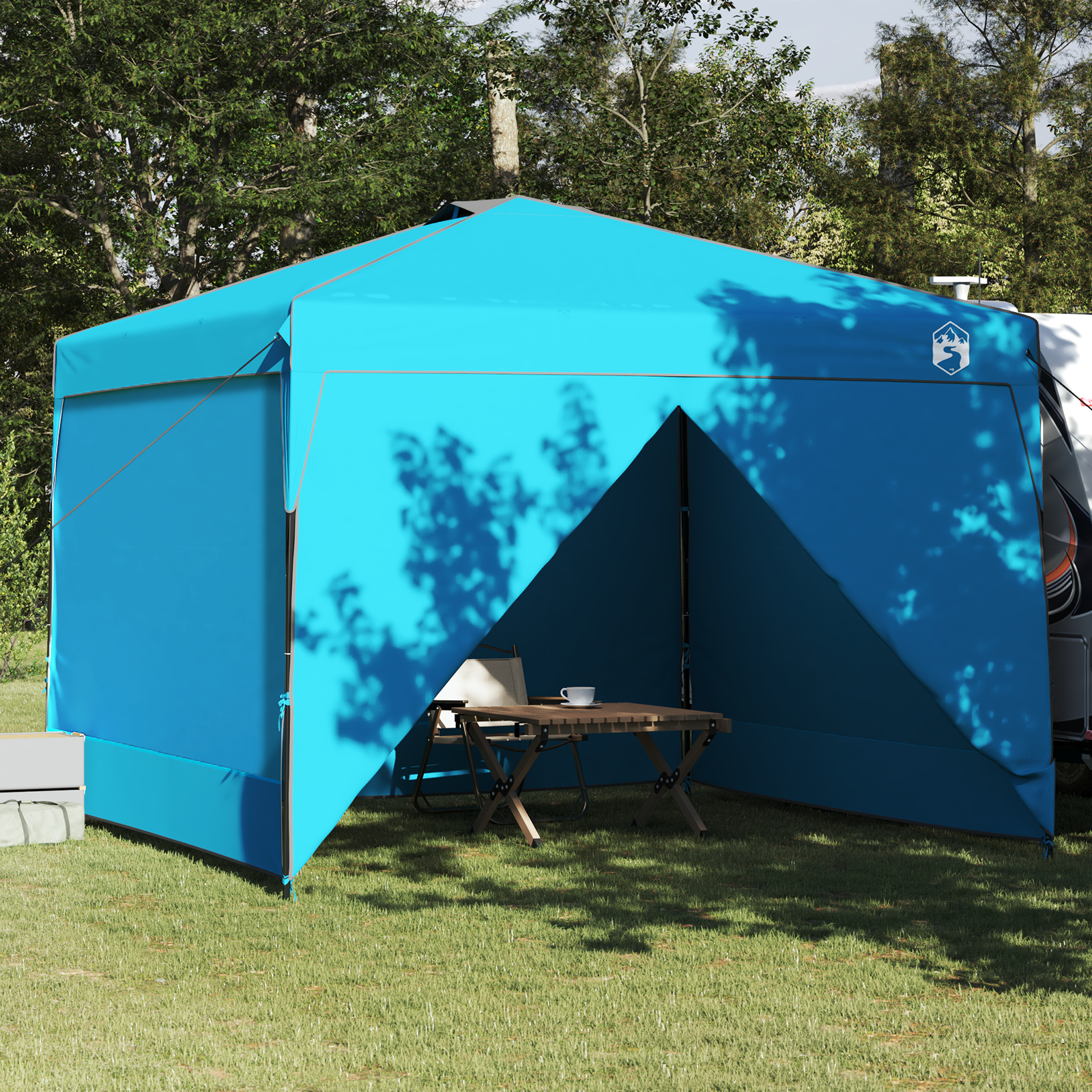 Canopy telt Blå 300 x 300 x 227 / 236 / 245 cm Oxford-stoff
