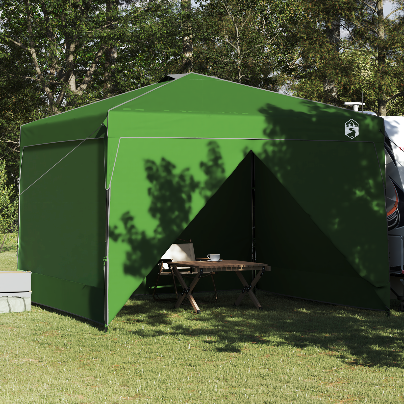 Canopy telt grønn 300 x 300 x 227 / 236 / 245 cm Oxford-stoff