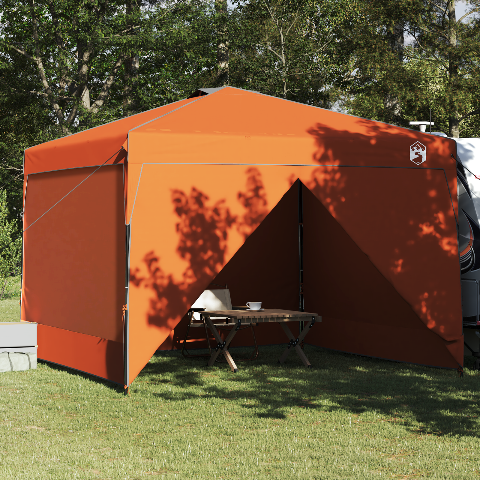 Canopy telt Oransje 300 x 300 x 227 / 236 / 245 cm Oxford-stoff