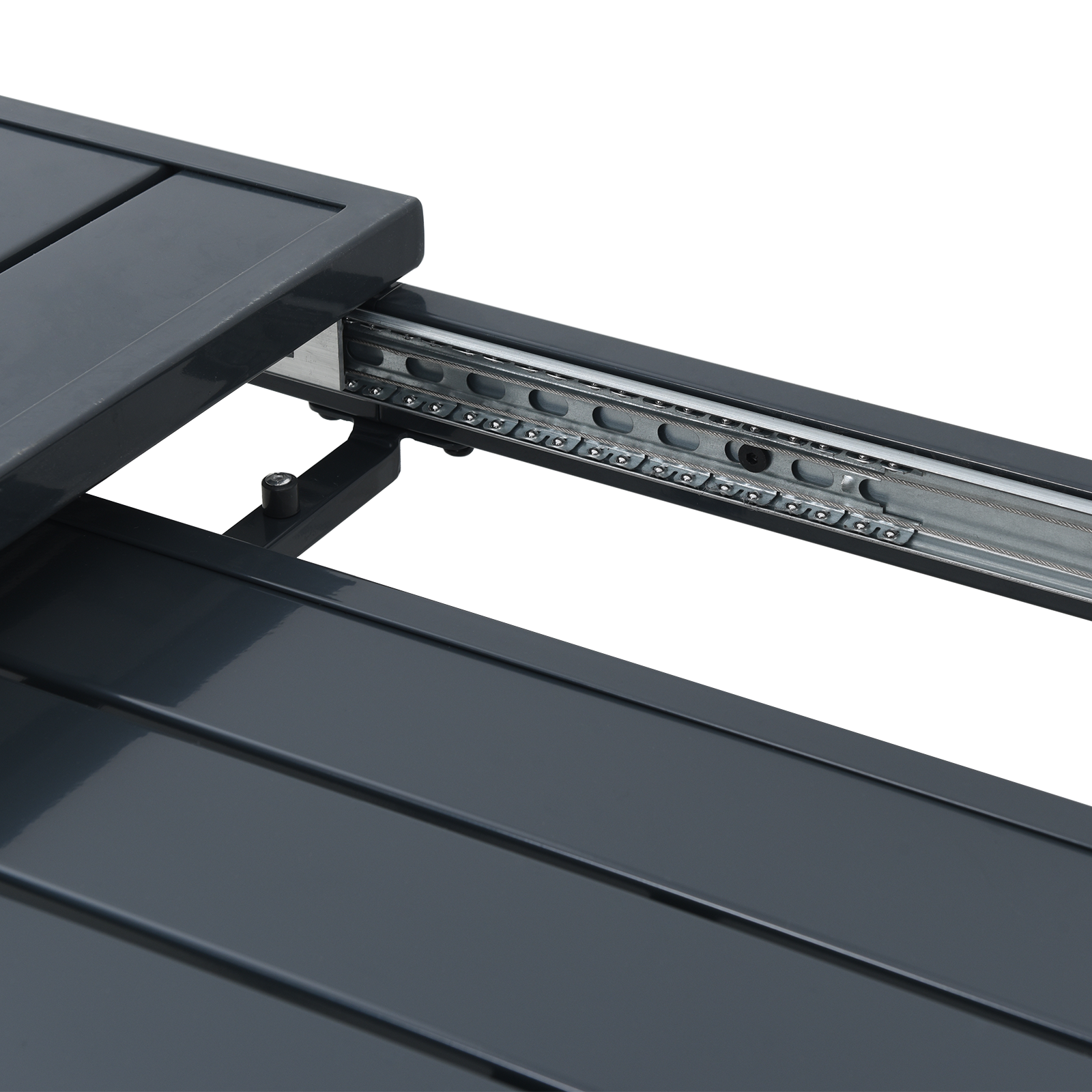 Hagebord Mørkegrå Aluminium Stor Utvidbare bordplater Hagebord