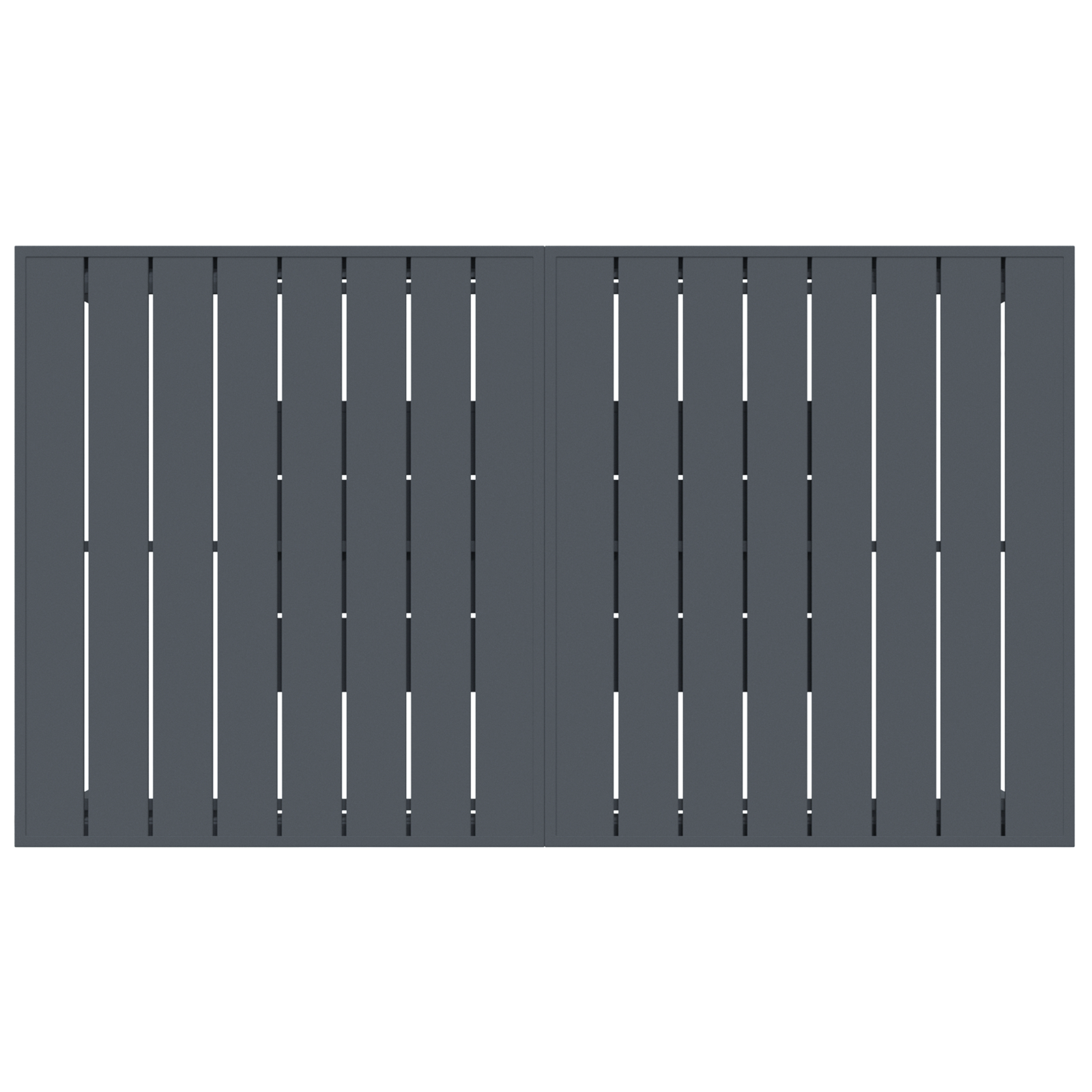 Hagebord Mørkegrå Aluminium Stor Utvidbare bordplater Hagebord