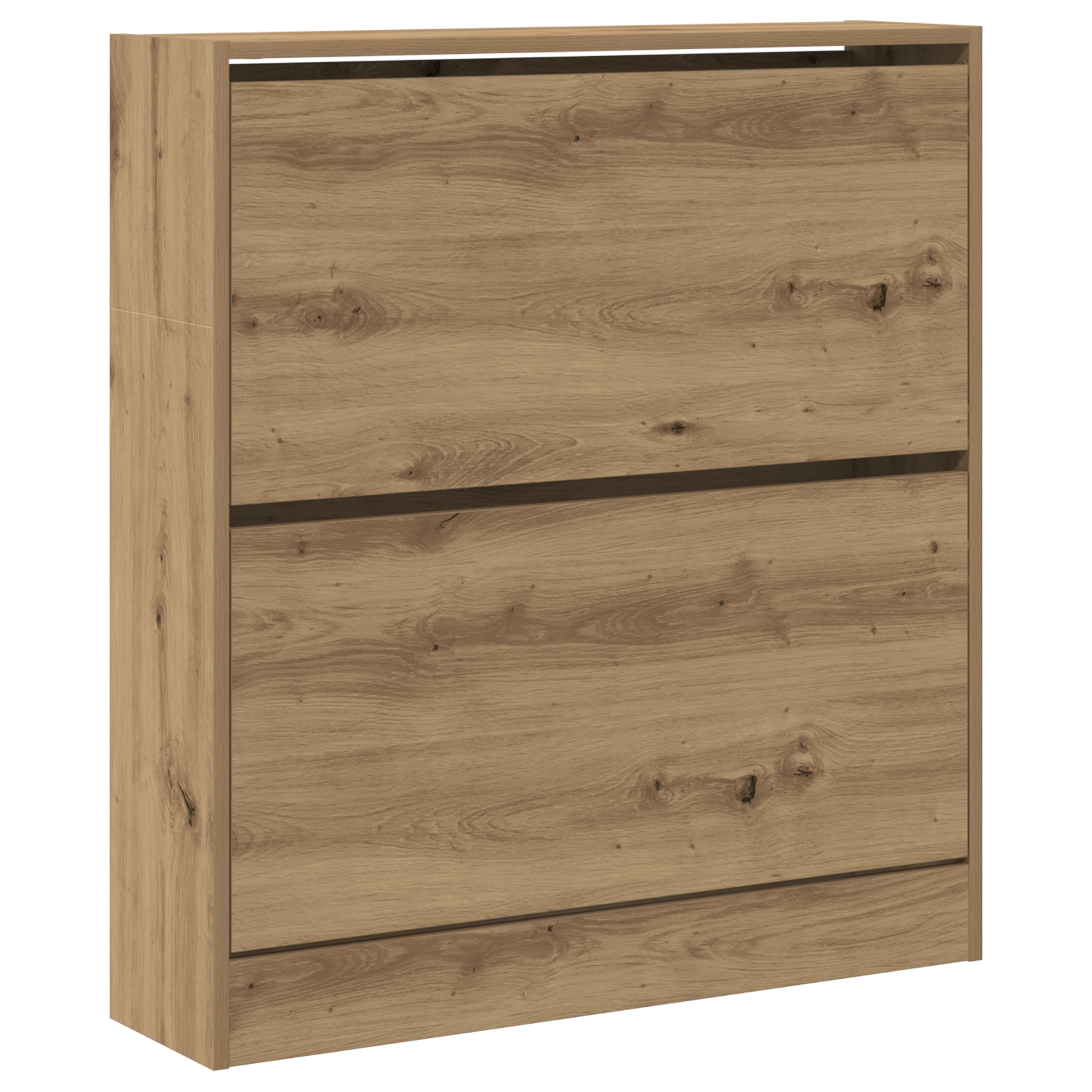 Skohylle med Flip Skuff Røkt Eik 80x21x87,5 cm