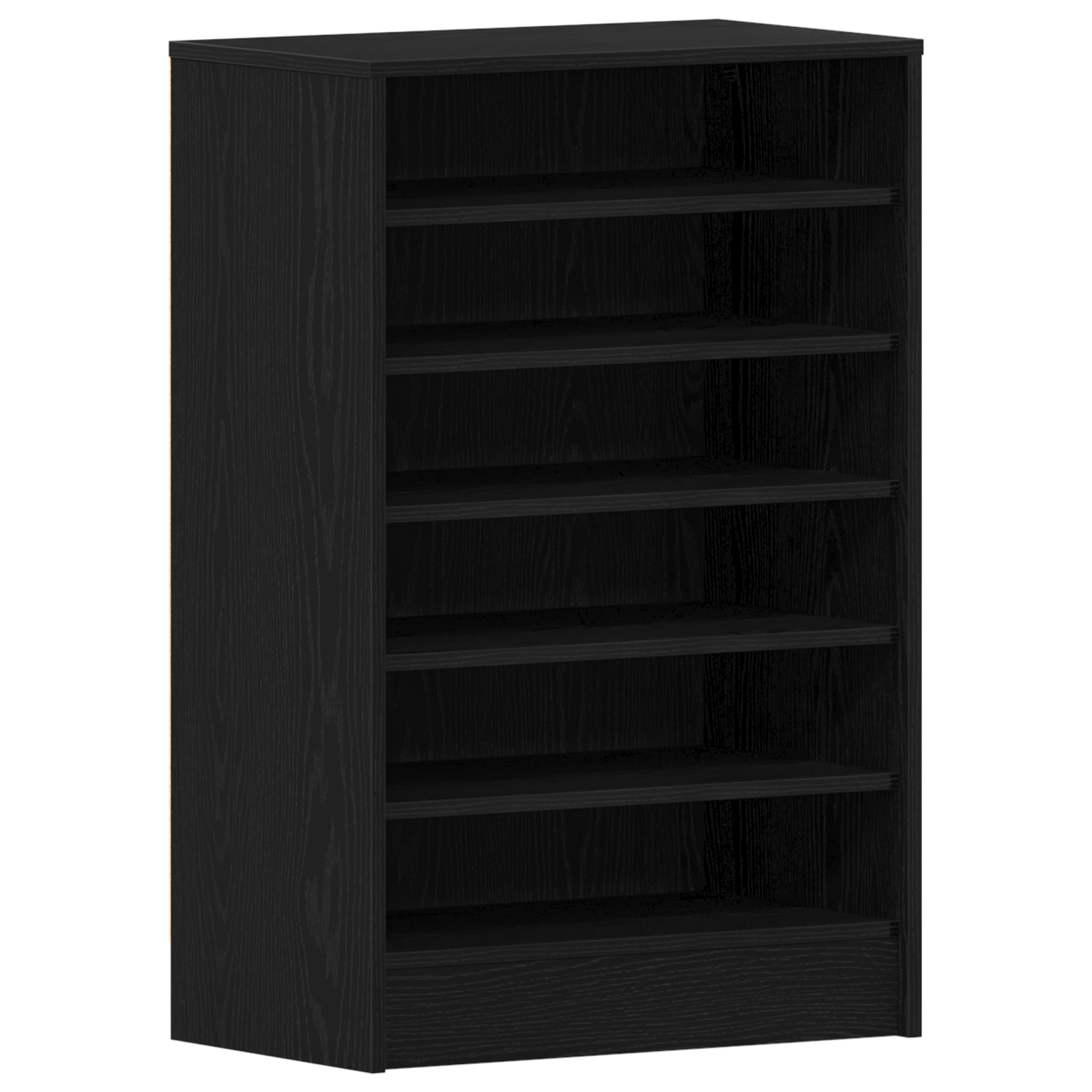 Skohylle Svart Eik 60x35x92 cm Laget av tre