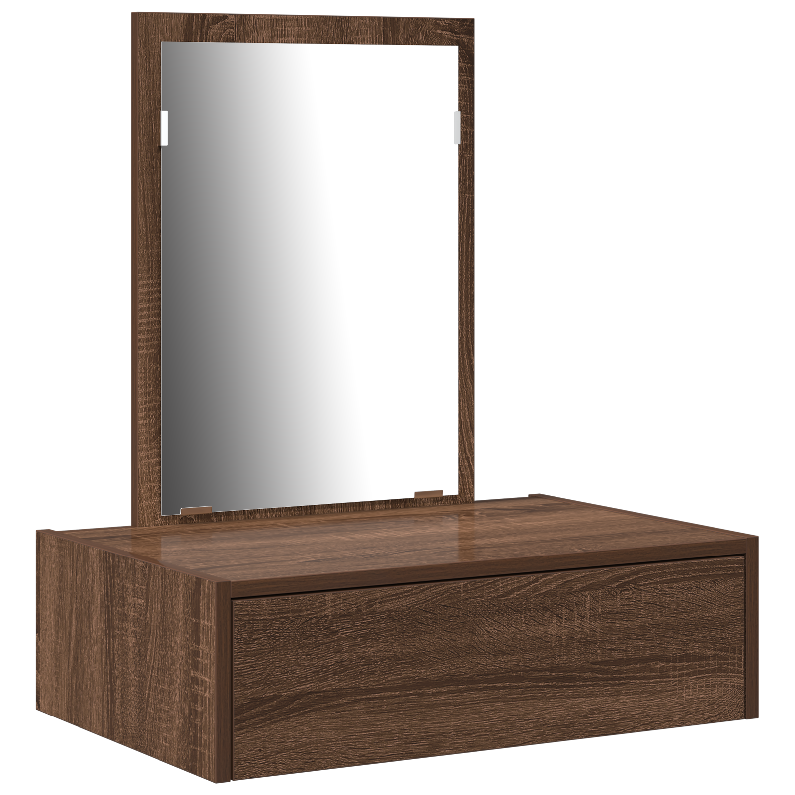 Vegghengt sminkebord Brun eik 60x40x70 cm