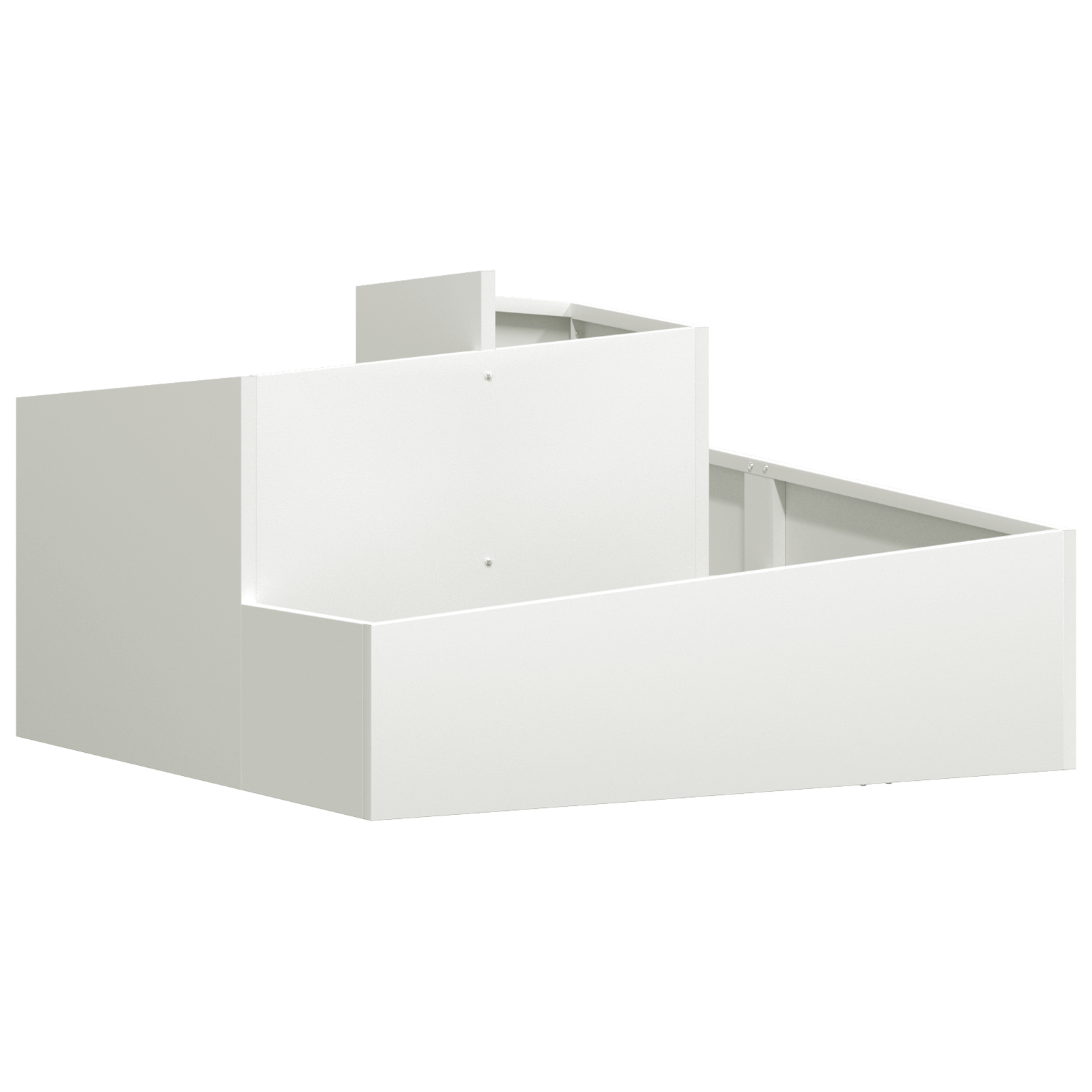 Plantepotte Hvit 80x80x50 cm Kaldvalset Stål