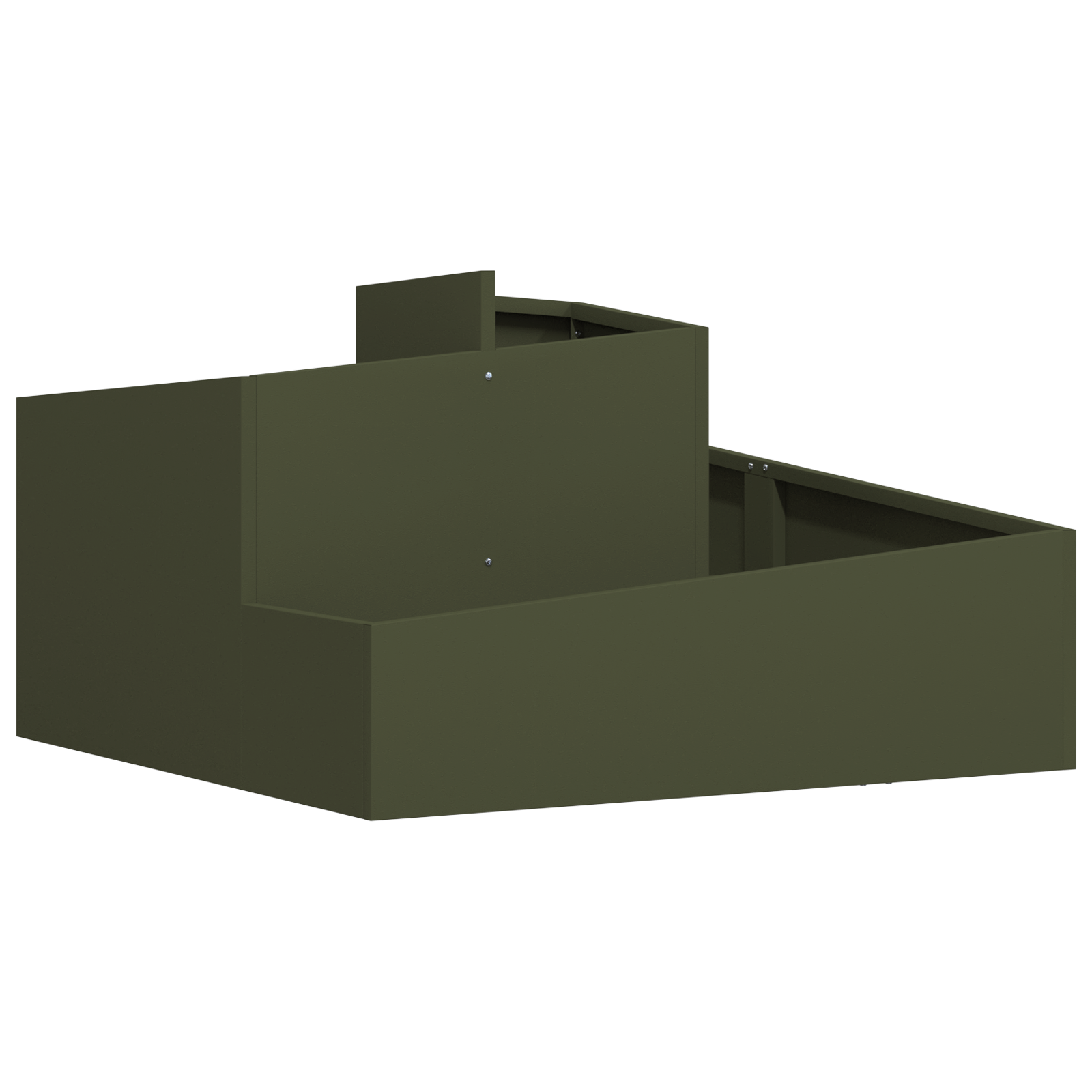 Plantepotte Oliven Grønn 80x80x50 cm Kaldvalset Stål
