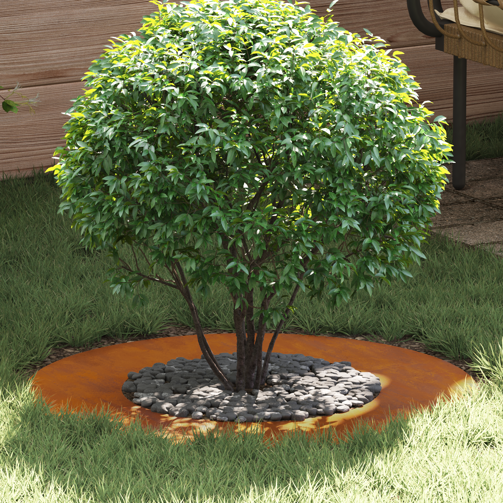 Corten Stål Plantekasse Corten stål 70 cm Diameter Holdbar