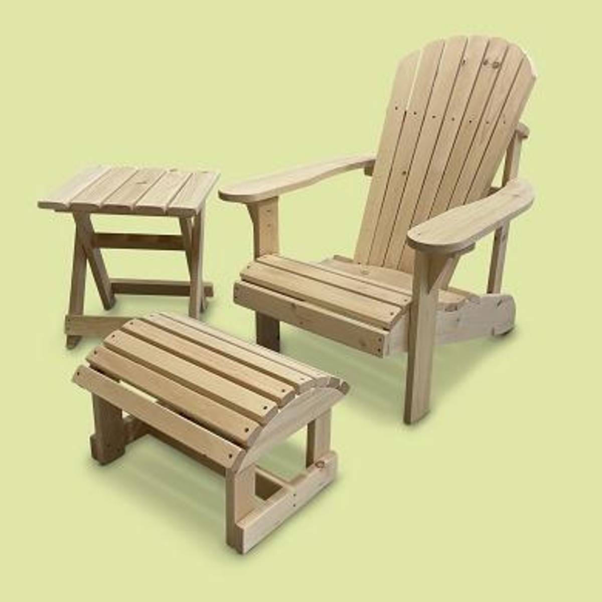 Hampton Adirondack Fotskammel - Furu