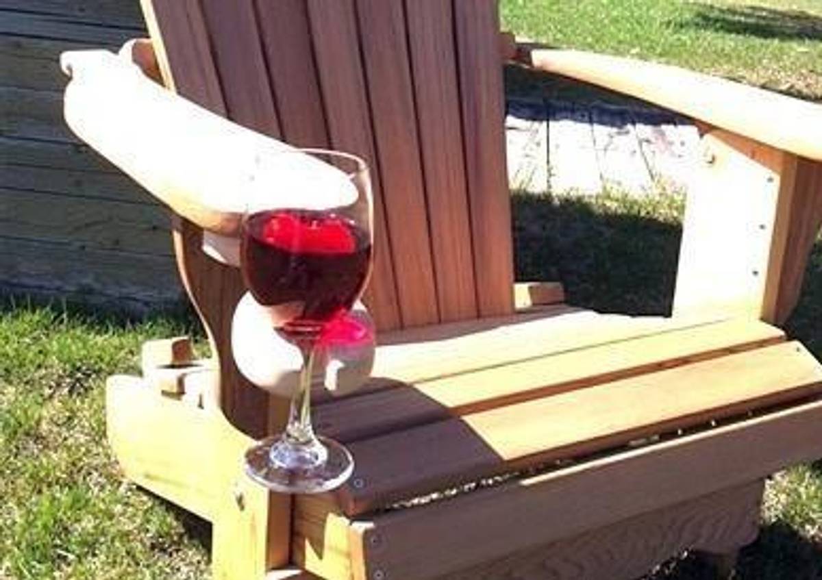 Vin, glass og koppholder - Sedertre - Bestillingsvare