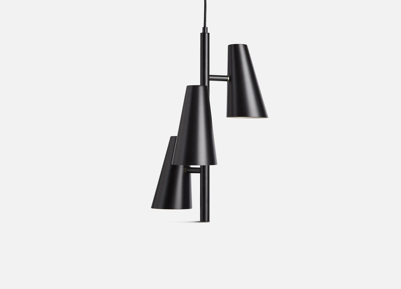 Cono pendellampe w/ 3 shades